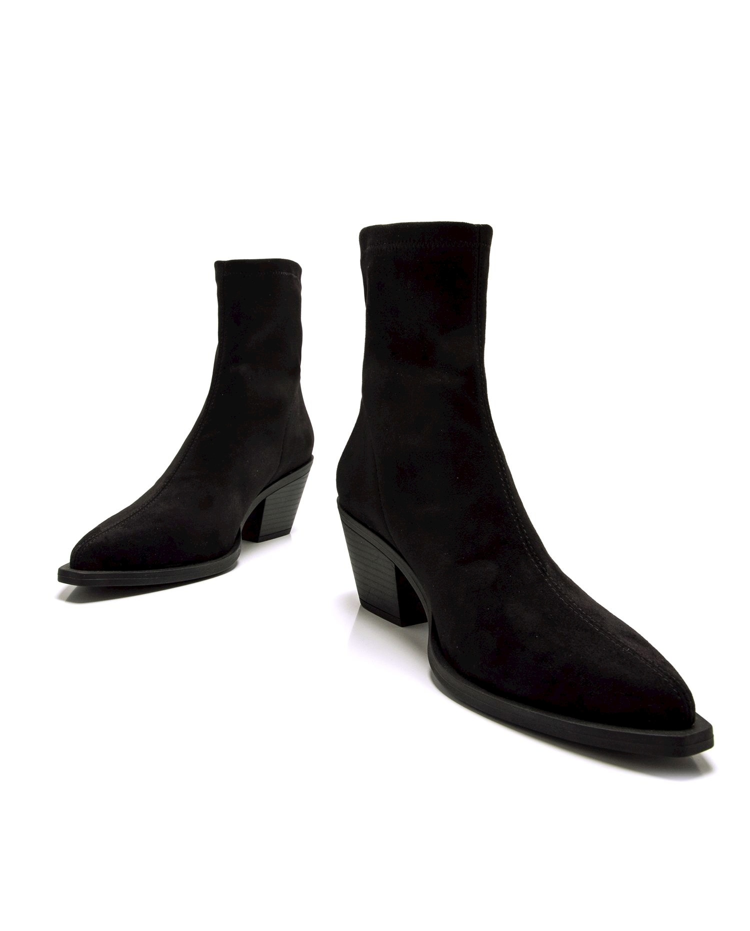 Botins com Tacão Cowboy Preto-4
