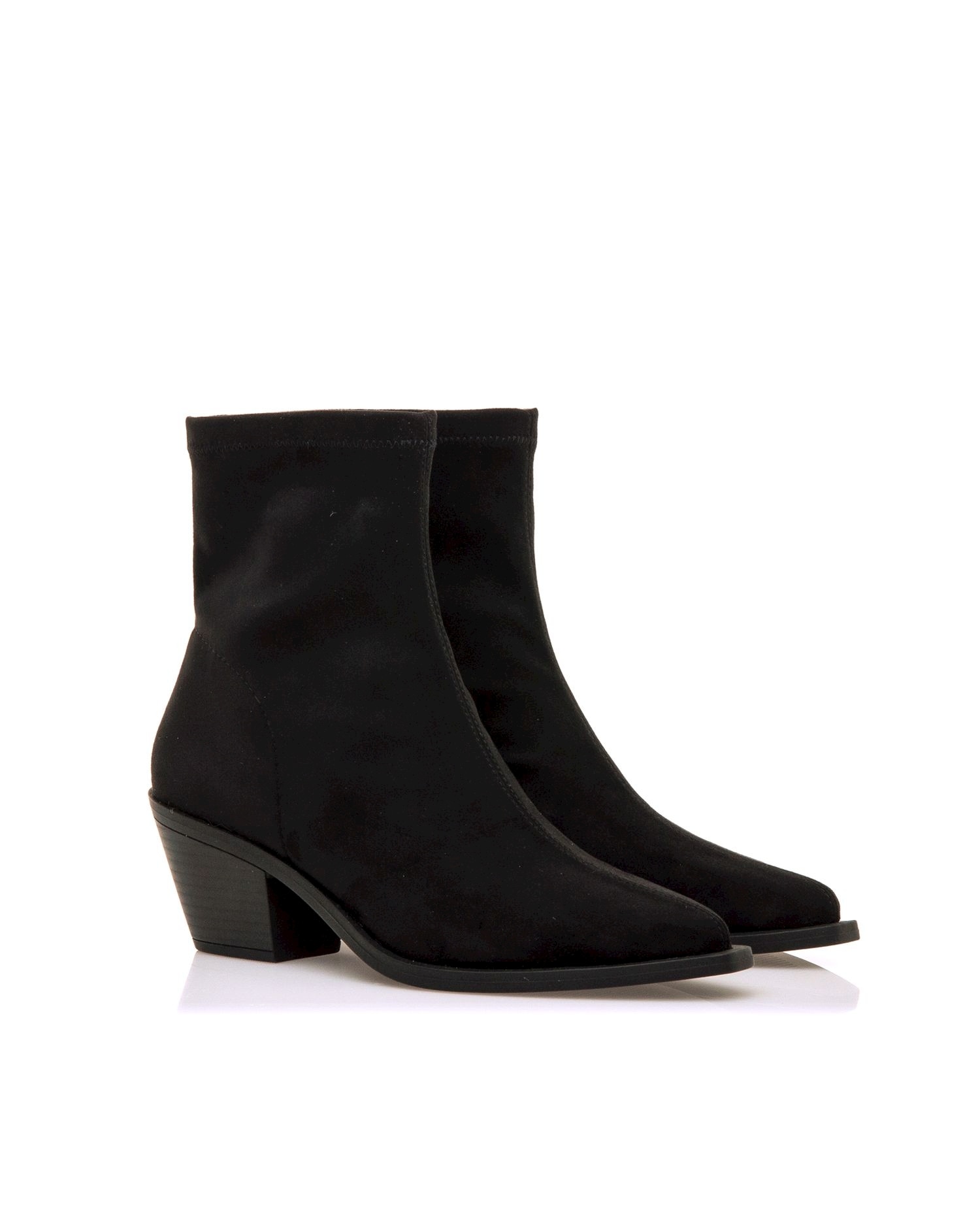 Botins com Tacão Cowboy Preto-5
