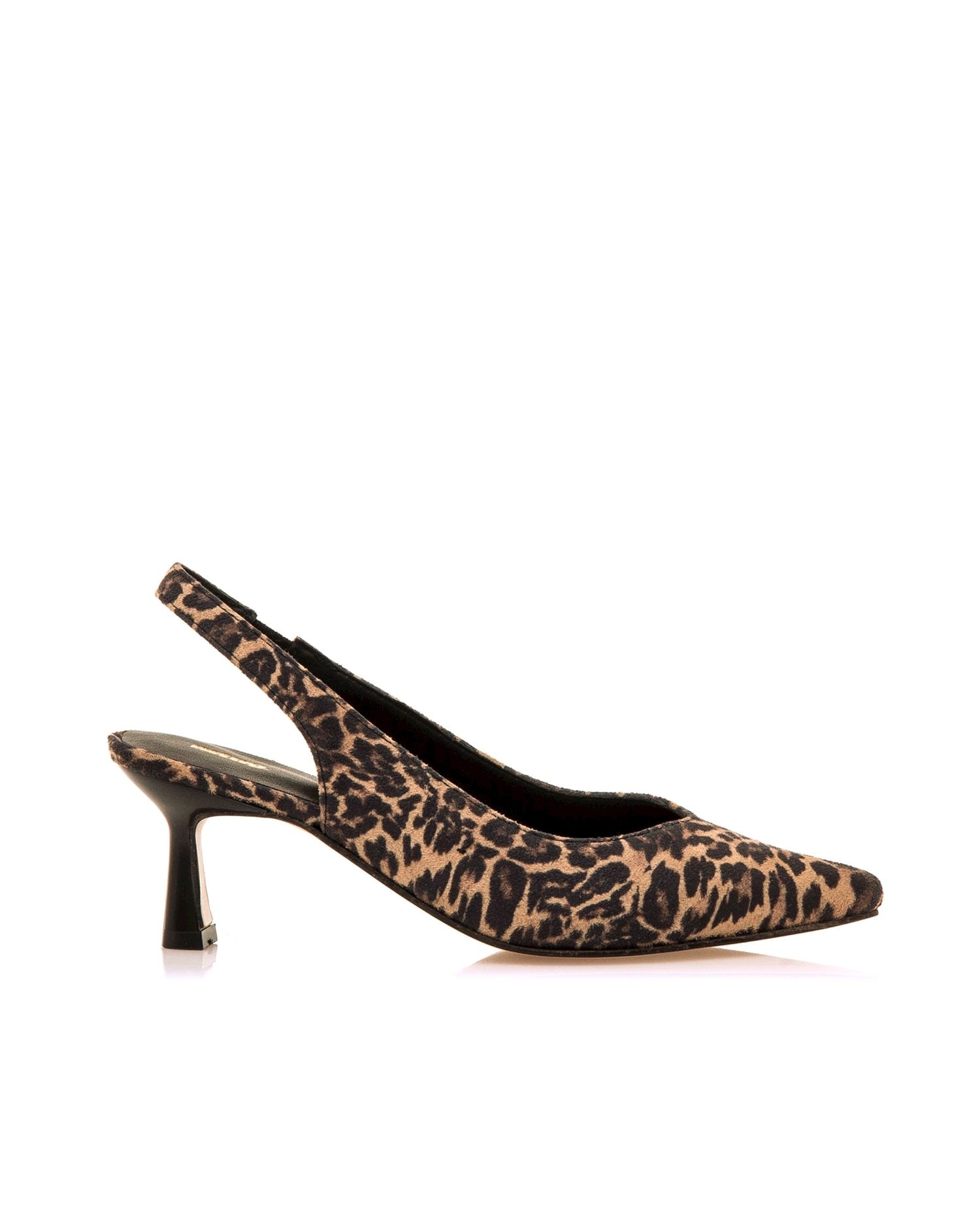 Sapatos de Salto de Estilo com o Calcanhar Aberto Castanho / Laranja-1