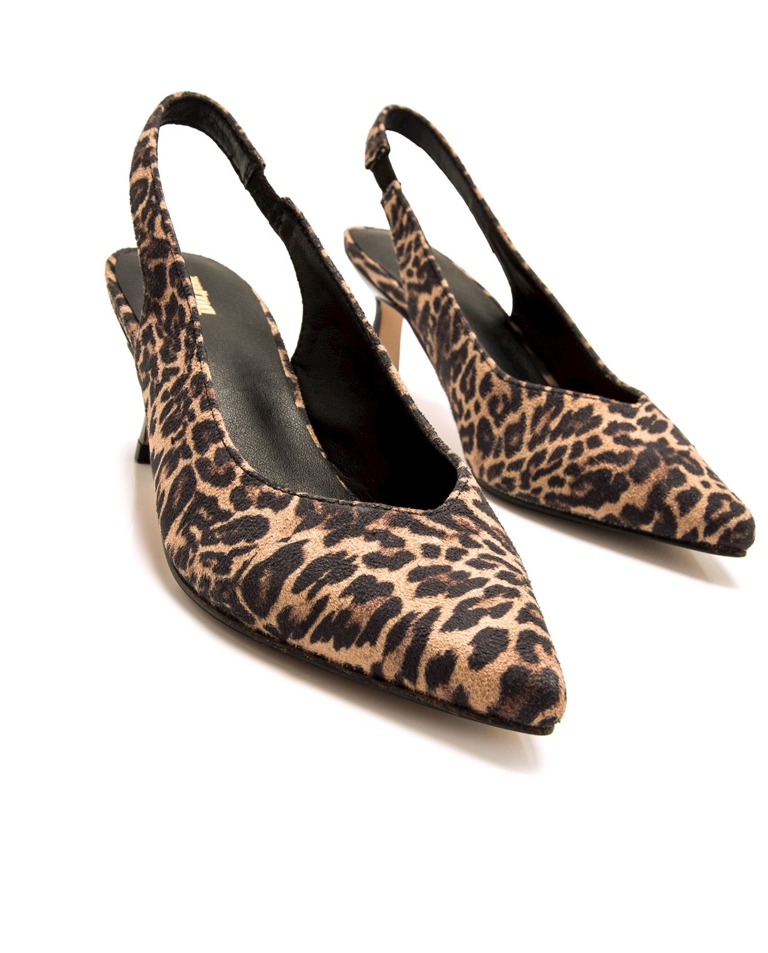 Sapatos de Salto de Estilo com o Calcanhar Aberto Castanho / Laranja-4