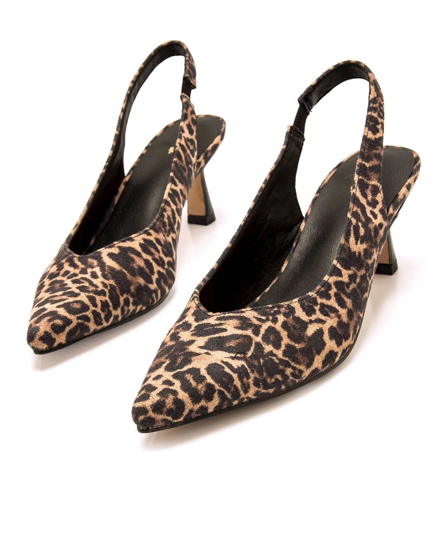 Sapatos de Salto de Estilo com o Calcanhar Aberto Castanho / Laranja-6