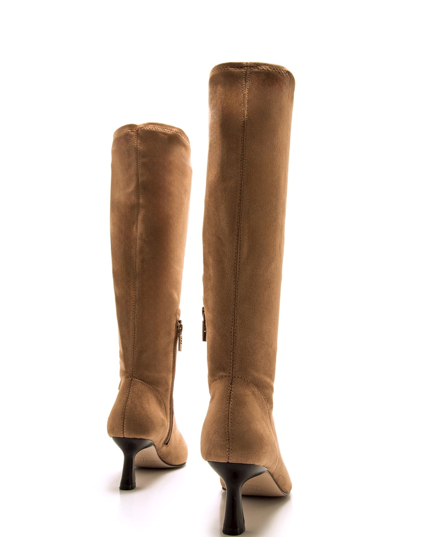 Botas Básicas com Salto Fino e Cano Stretch Cru-7
