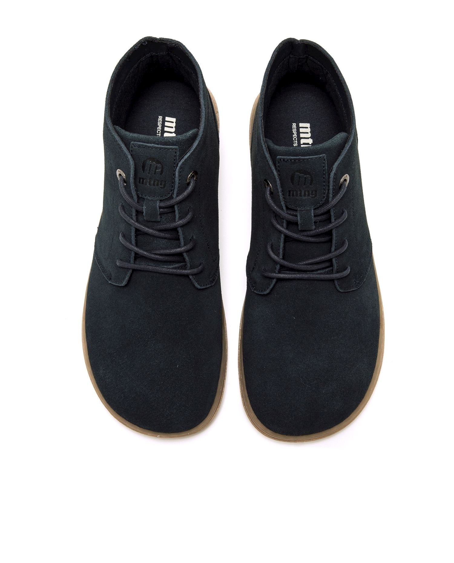 Sapatos de Cordões em Pele de Camurça com Piso Respeitoso Preto-2