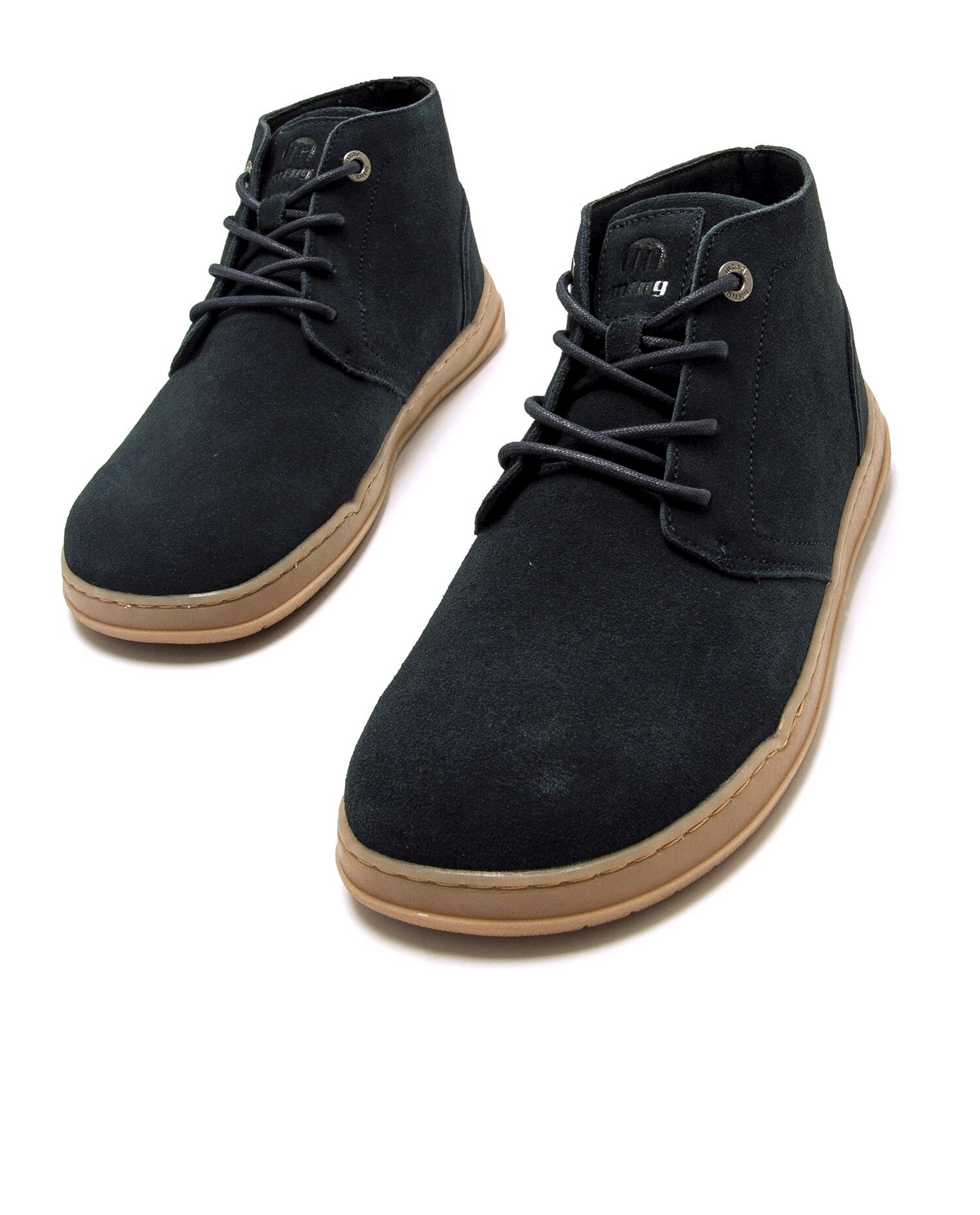 Sapatos de Cordões em Pele de Camurça com Piso Respeitoso Preto-6