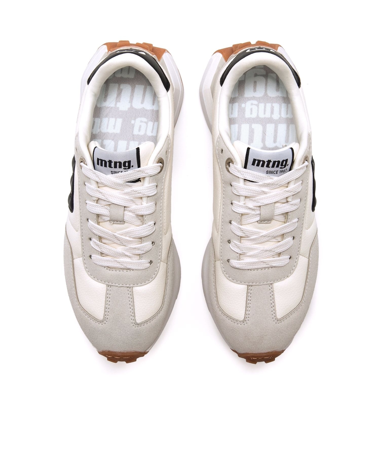 Sapatilhas Desportivas com Sola Serrilhada Branco / Preto-4