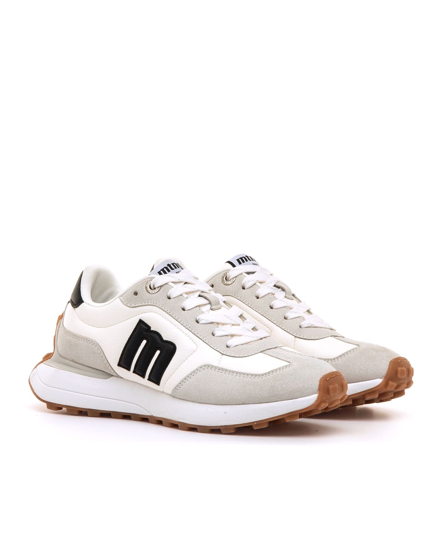 Sapatilhas Desportivas com Sola Serrilhada Branco / Preto-5