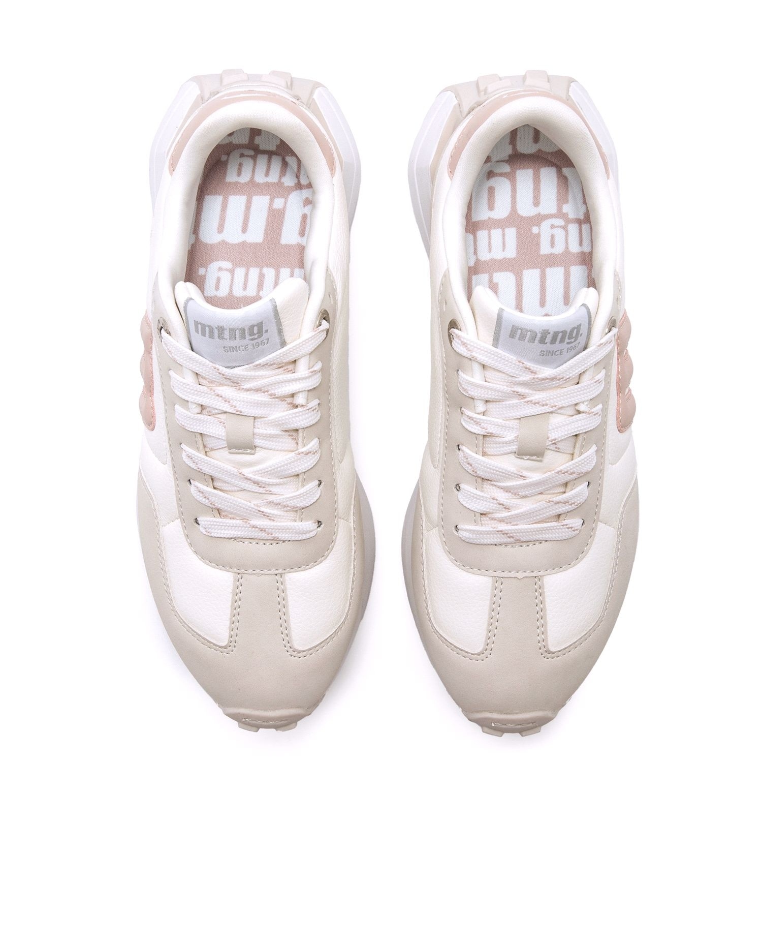 Sapatilhas Desportivas com Sola Serrilhada Bege-4