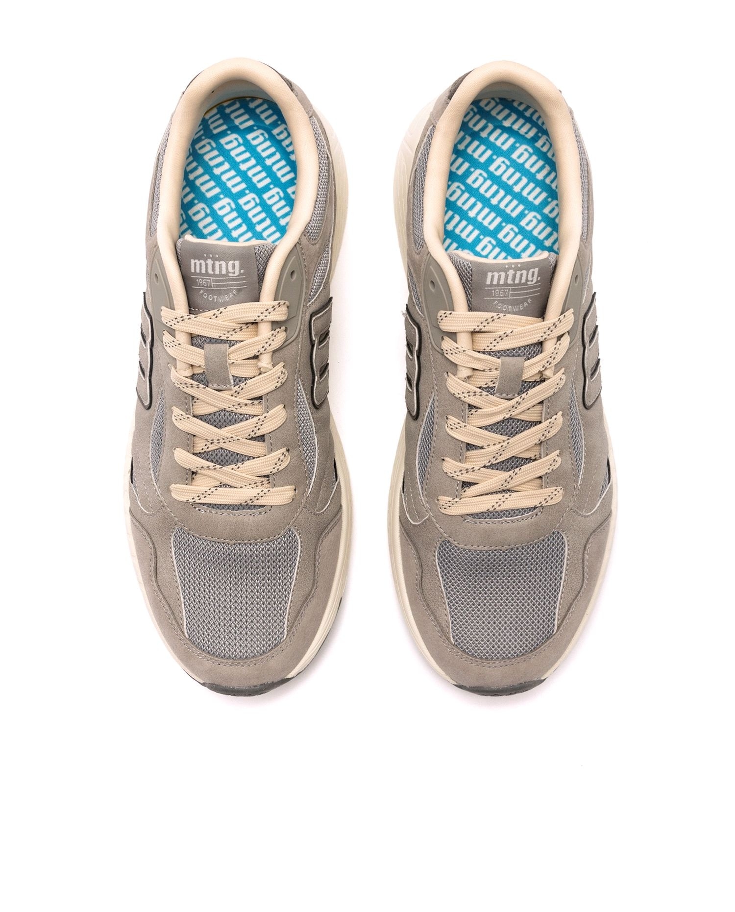 Sapatilhas Desportivas com Logotipo Estilo Running Cinzento-pedra-3