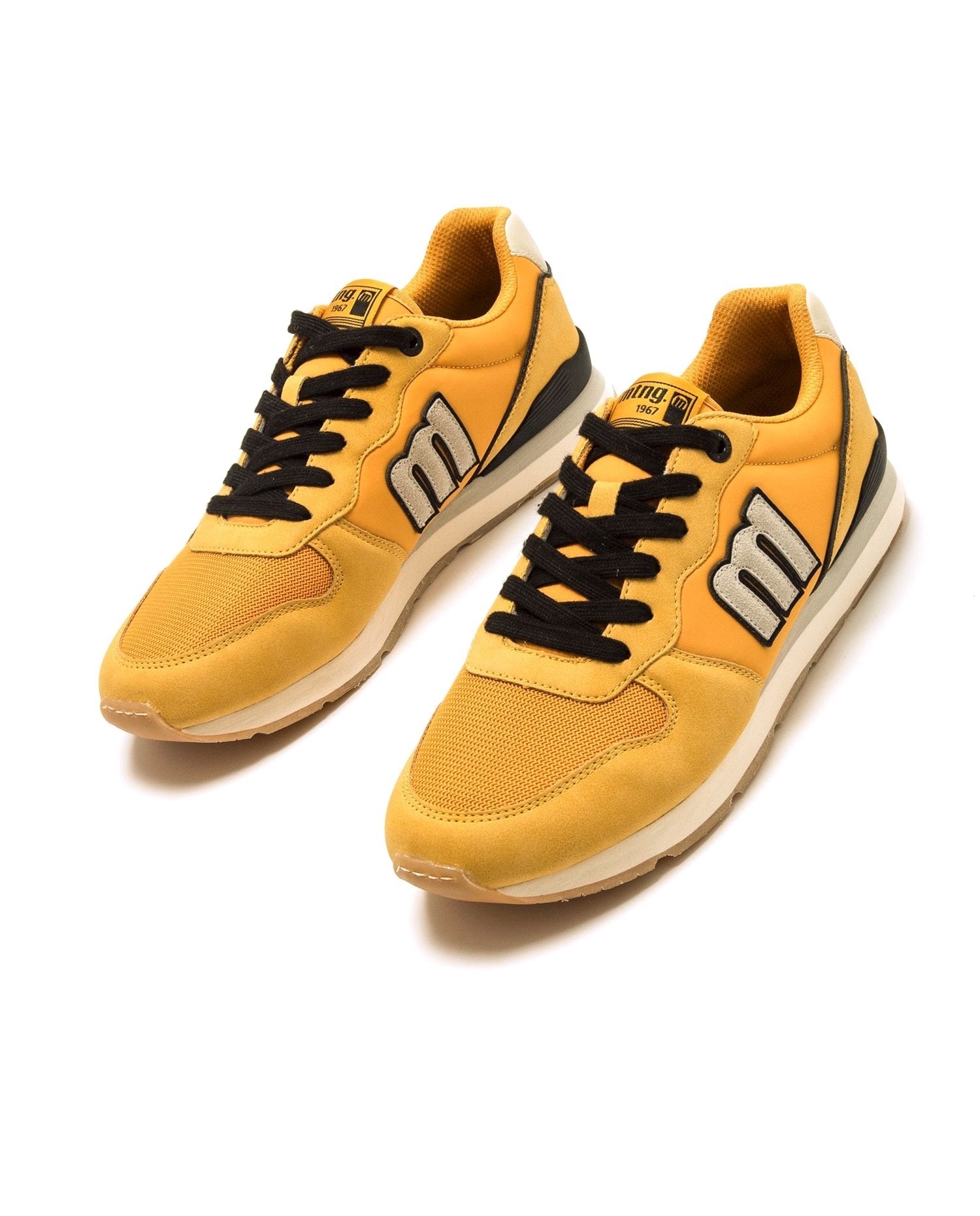 Sapatilhas Desportivas Tipo Running Baixas com Logotipo Amarelo / Preto-2