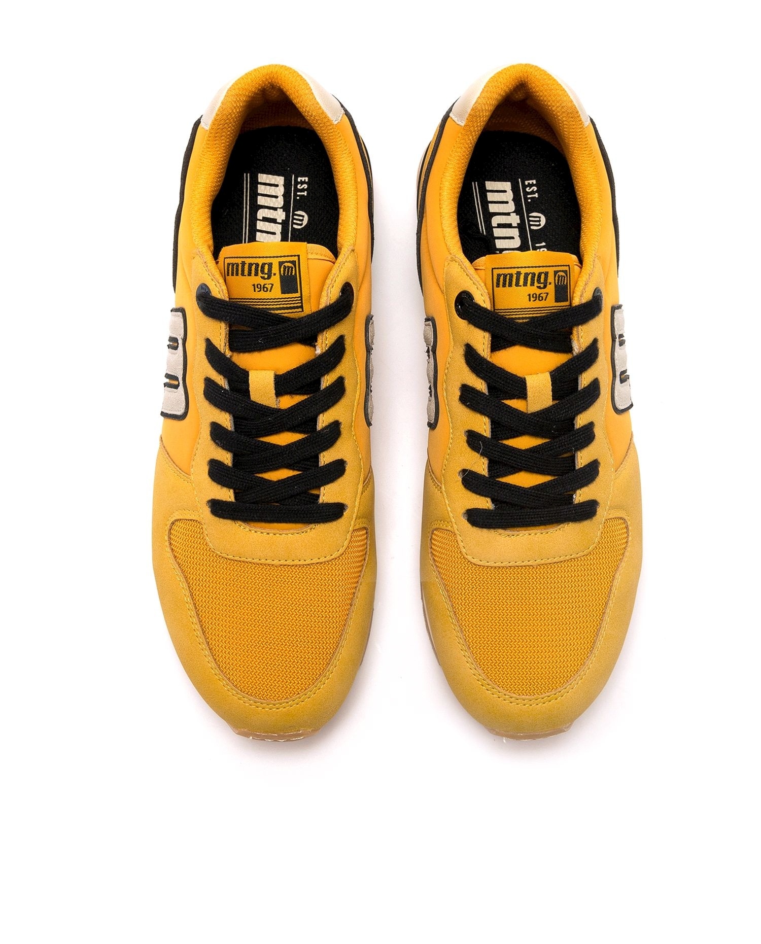 Sapatilhas Desportivas Tipo Running Baixas com Logotipo Amarelo / Preto-4