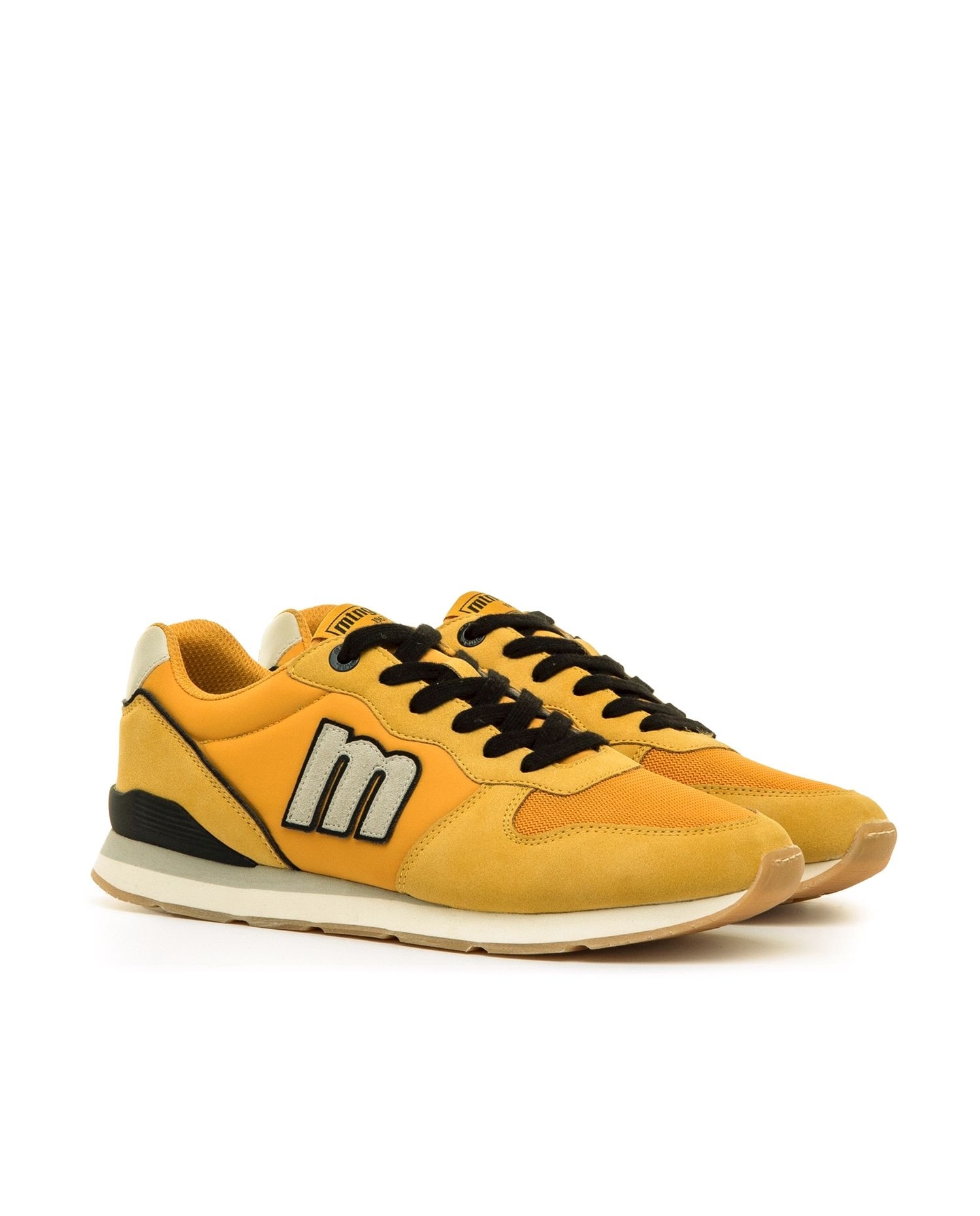 Sapatilhas Desportivas Tipo Running Baixas com Logotipo Amarelo / Preto-5