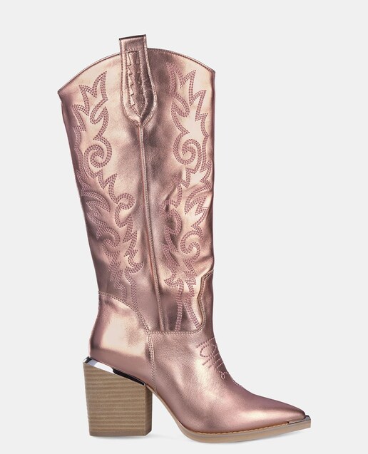Imagem 0 de Botas Cowboy de Pele com Cano Alto