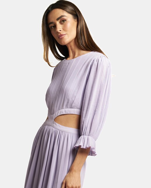 Imagem 0 de Vestido Plissado com Cut Out Laterais