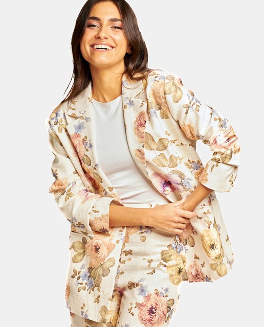 Imagem 0 de Blazer Estampado com Detalhes de Pedraria