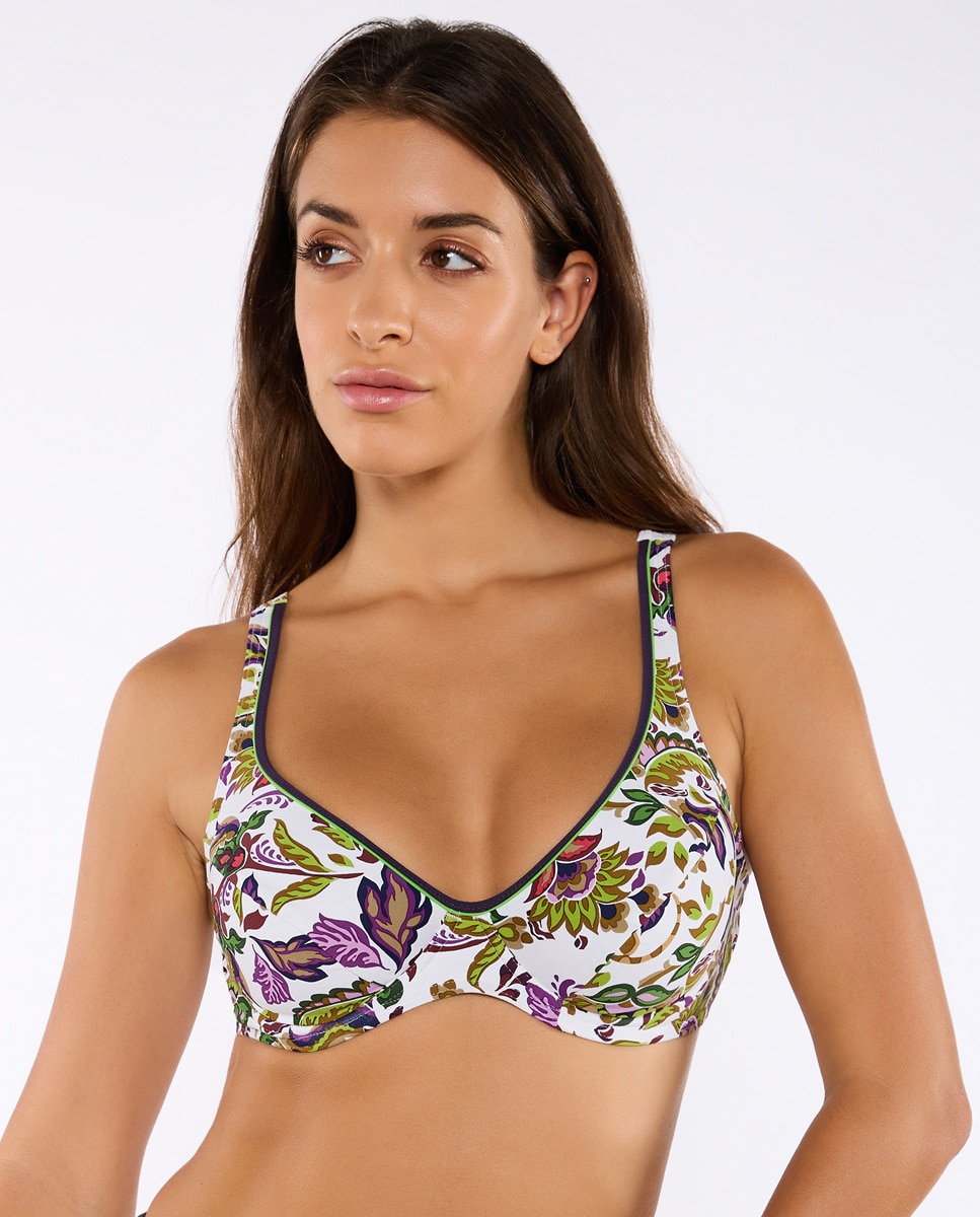 Top de Biquíni Headaches Aros Base Copa C Multicolor-1