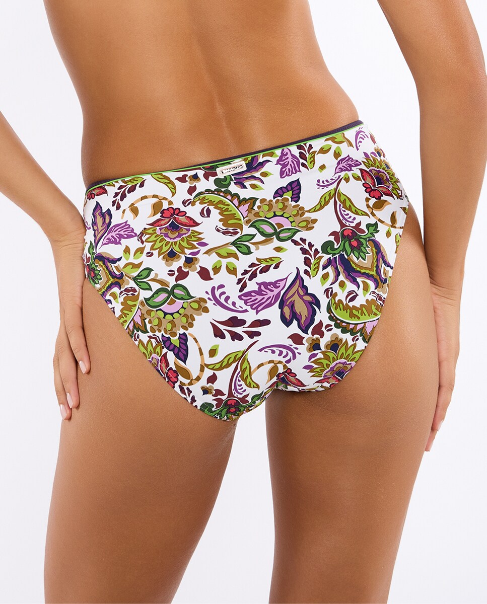 Cueca de Biquíni Crisa Clássica Alta Lados Ajustáveis 7 Multicolor-2