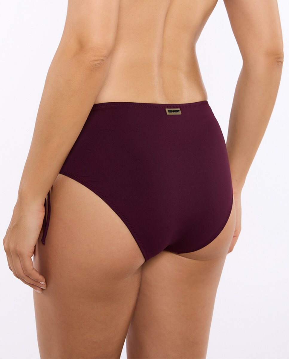 Cueca de Biquíni Lais Clássica Alta Lados Ajustáveis 5 Azul-claro-2