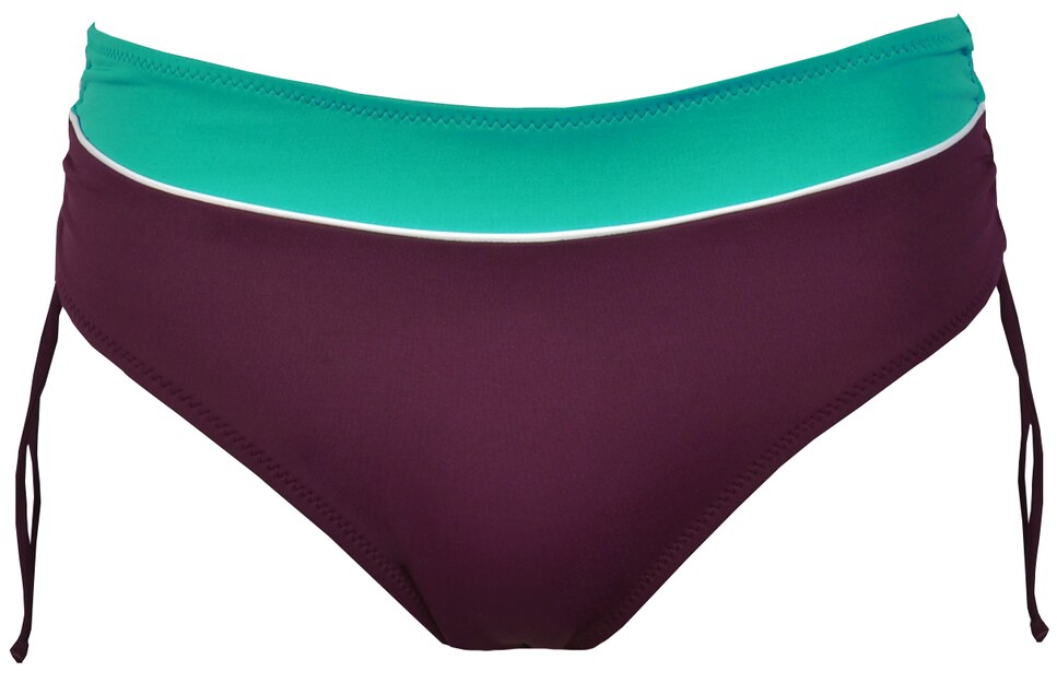 Cueca de Biquíni Lais Clássica Alta Lados Ajustáveis 5 Azul-claro-3