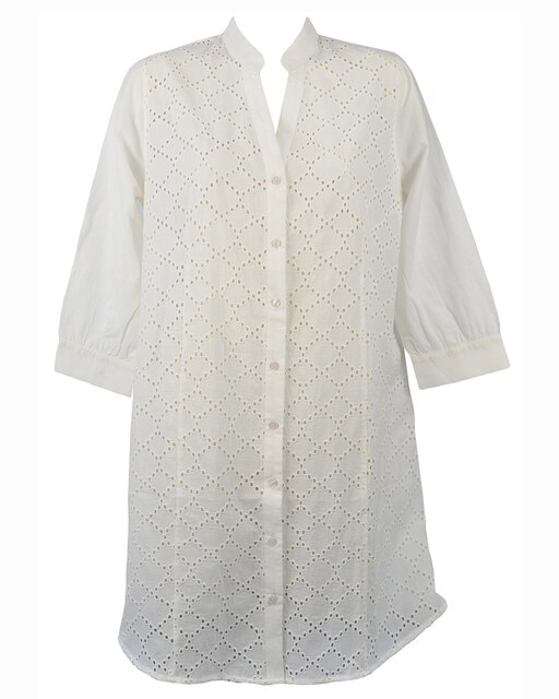 Imagem 0 de Vestido de Praia Tipo Camisa Mae com Gola à Padre