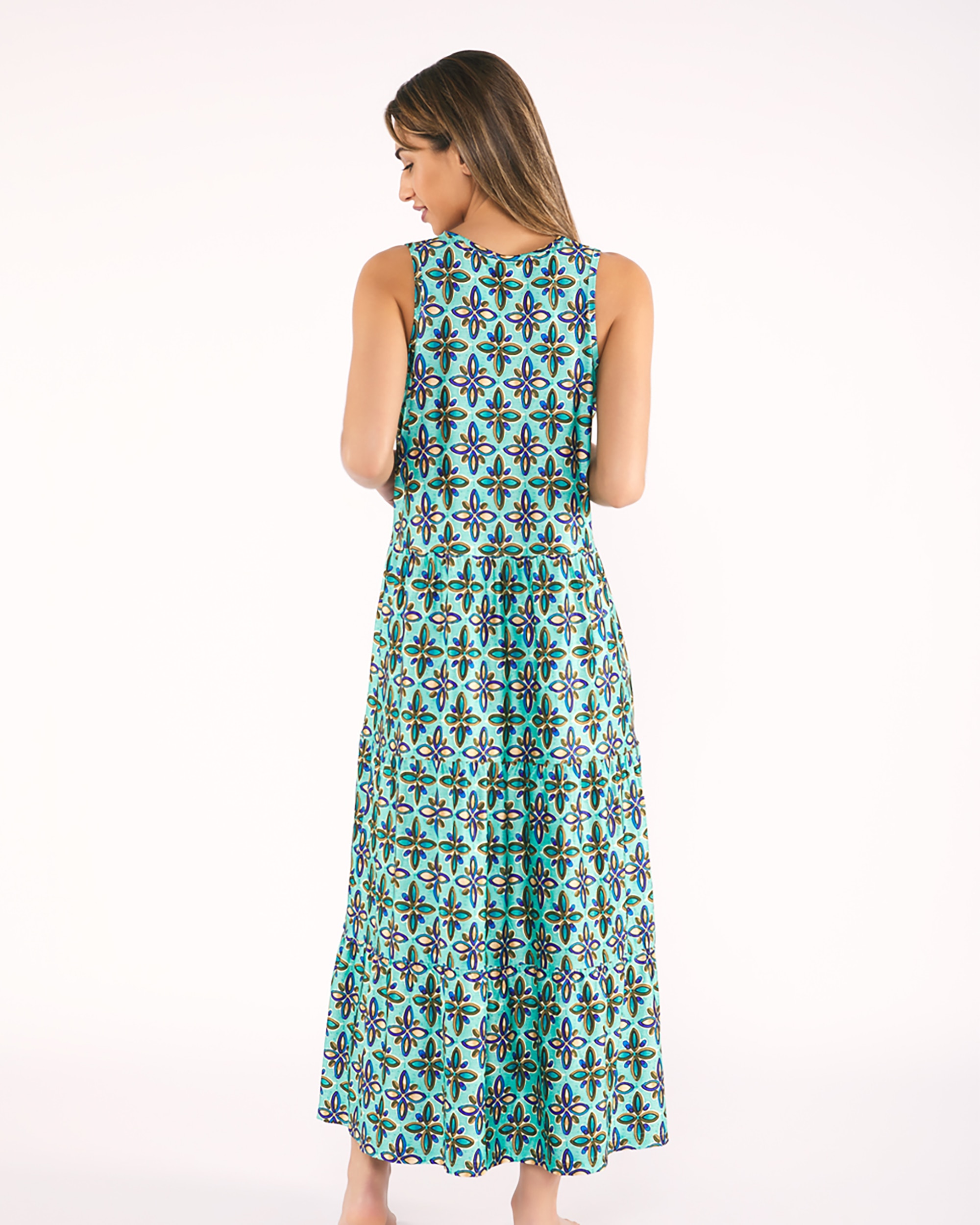 Vestido de Praia Gina Azul-2