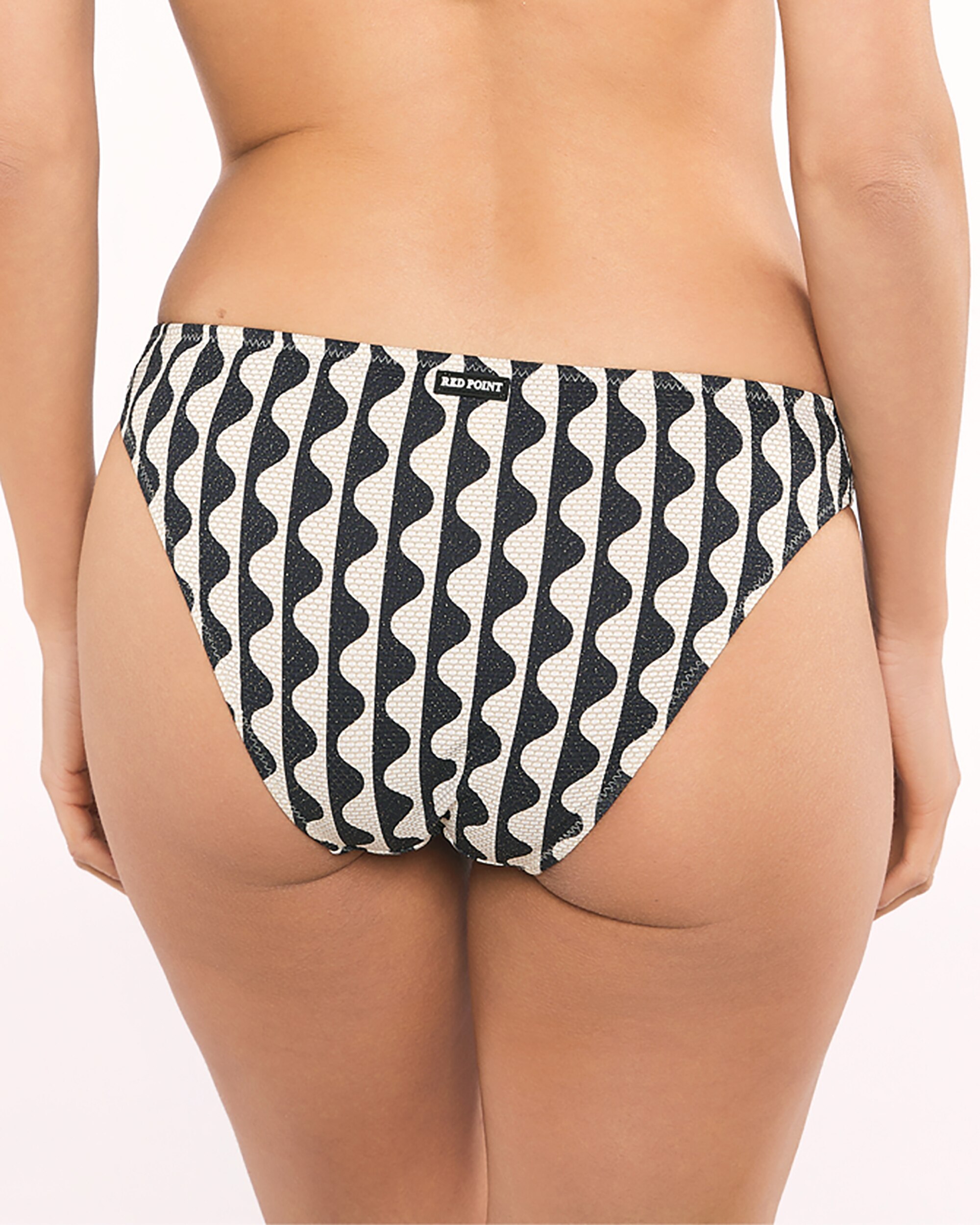 Cueca de Biquíni Cesia na Anca Branco / Preto-2