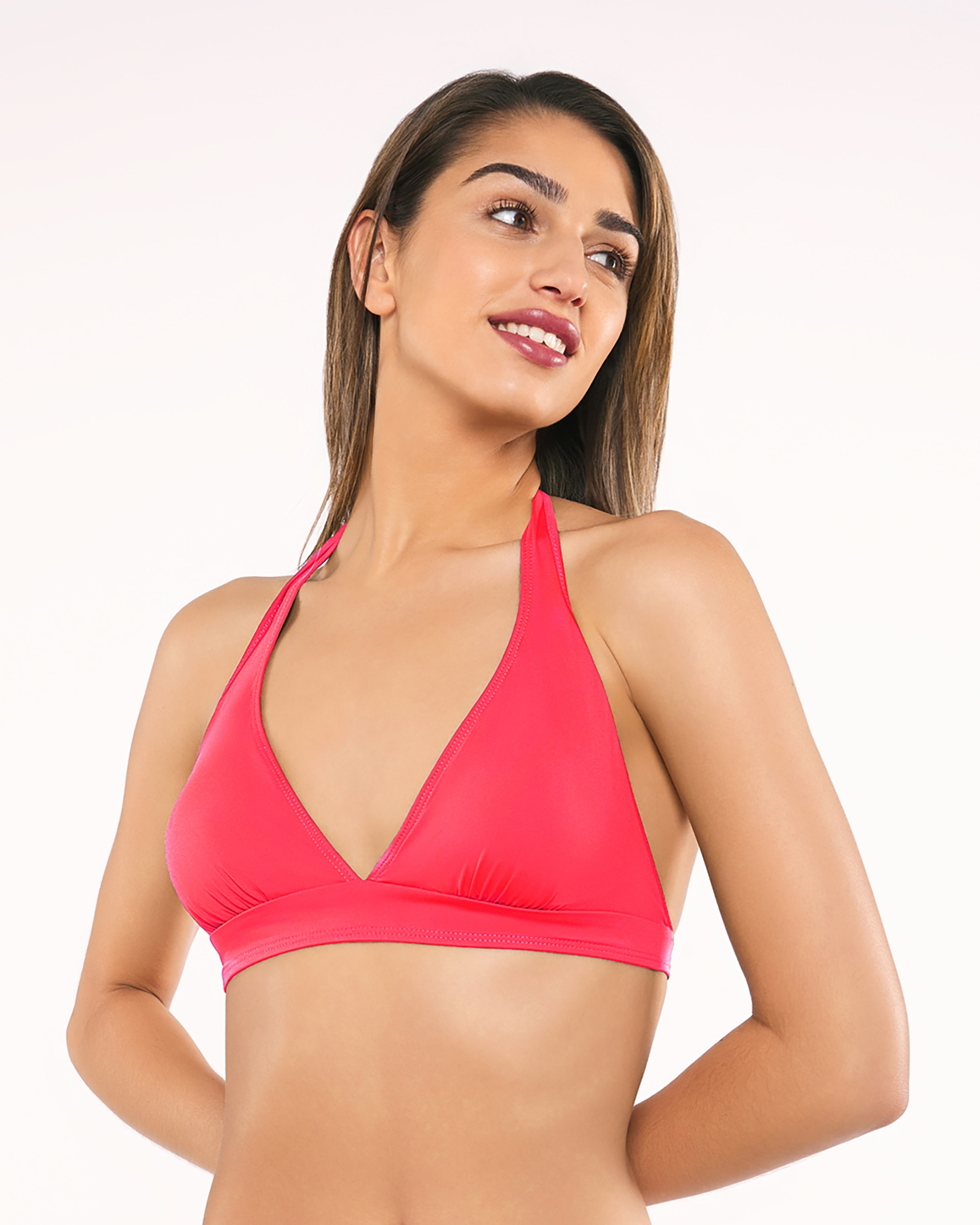 Soutien de Biquíni Eco Top Foam Especial Copa B Atado Cueca Rosa-1