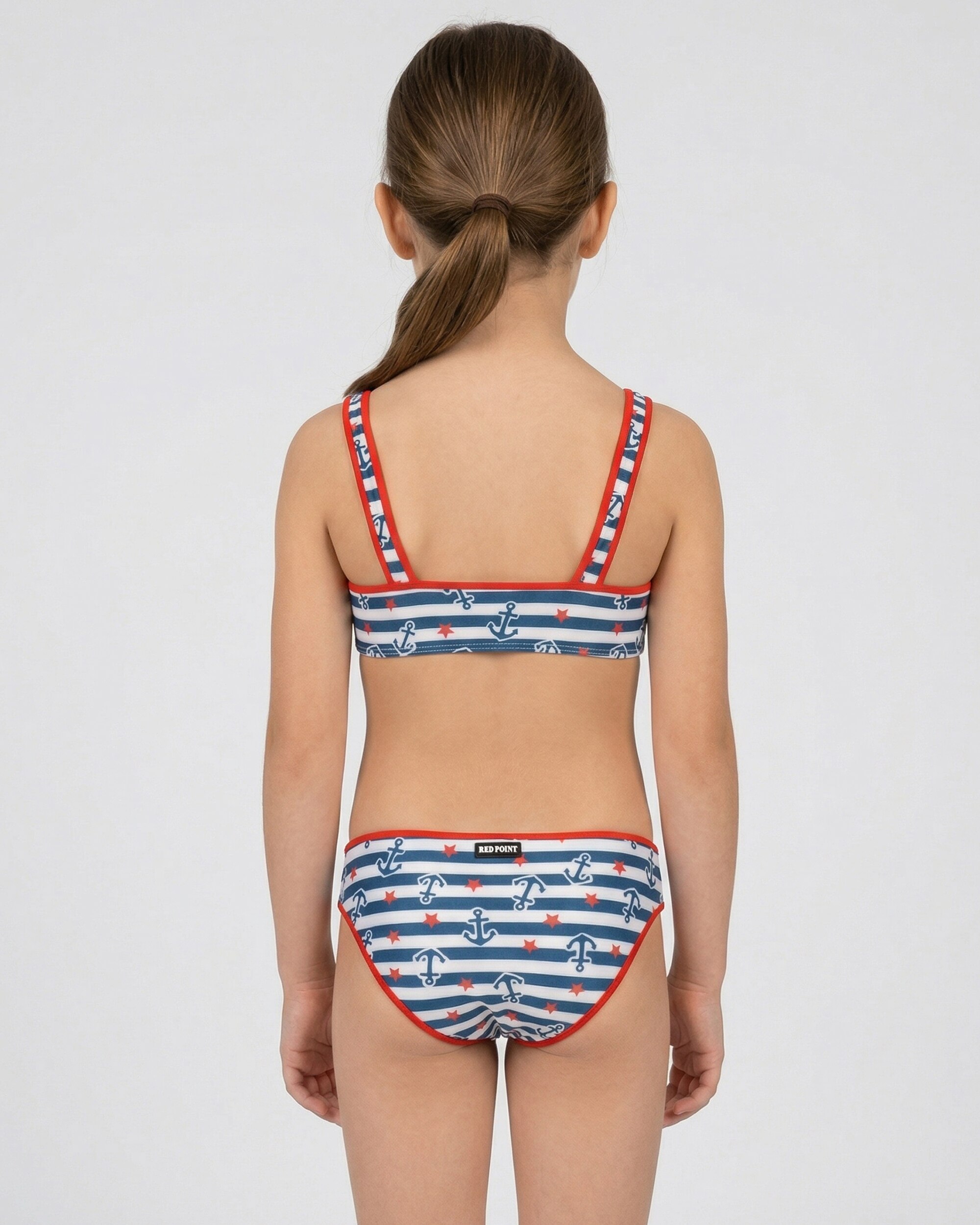 Sailor Top Gola Cintura Baixa Infantil Red Point Azul / Branco-2