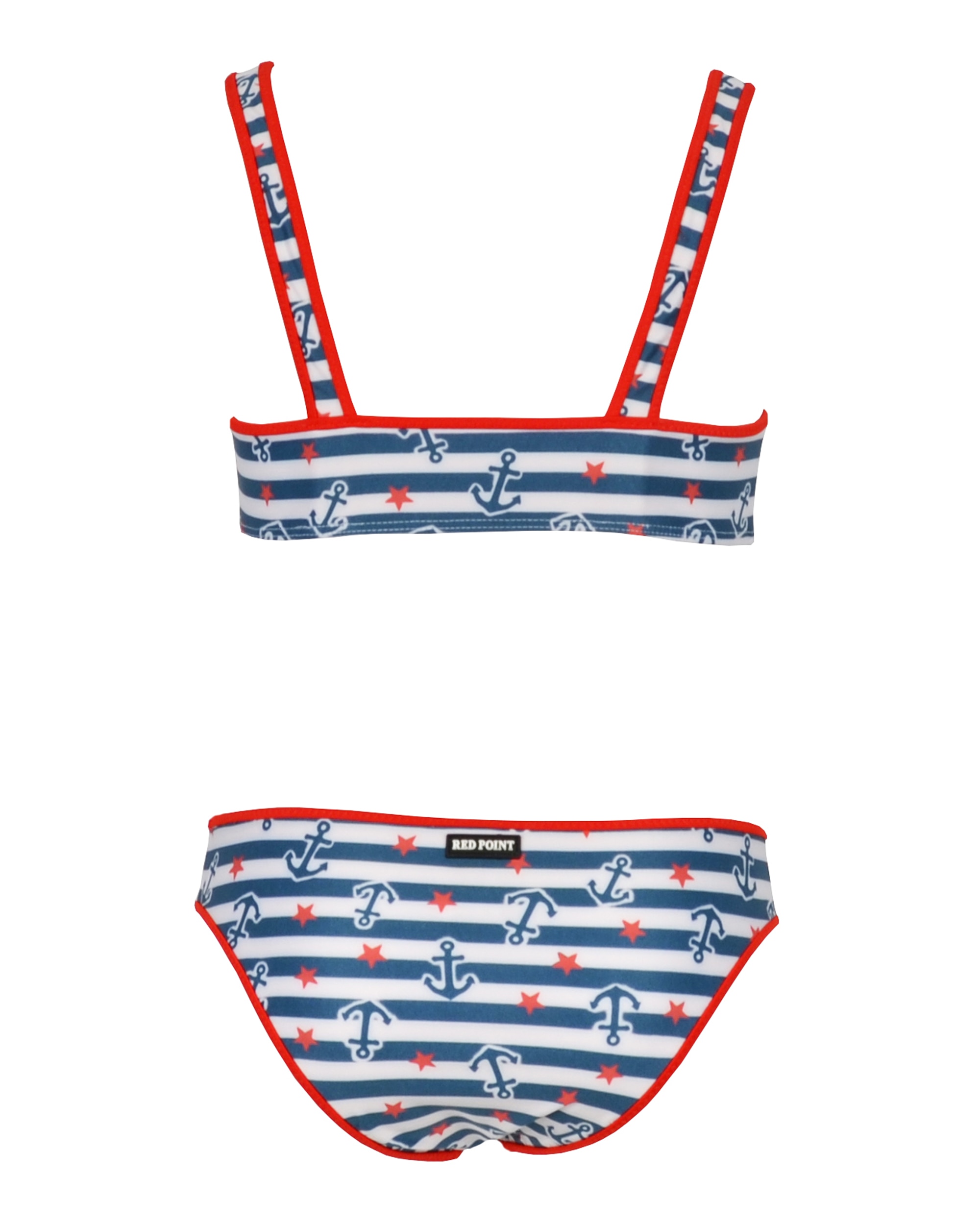 Sailor Top Gola Cintura Baixa Infantil Red Point Azul / Branco-4