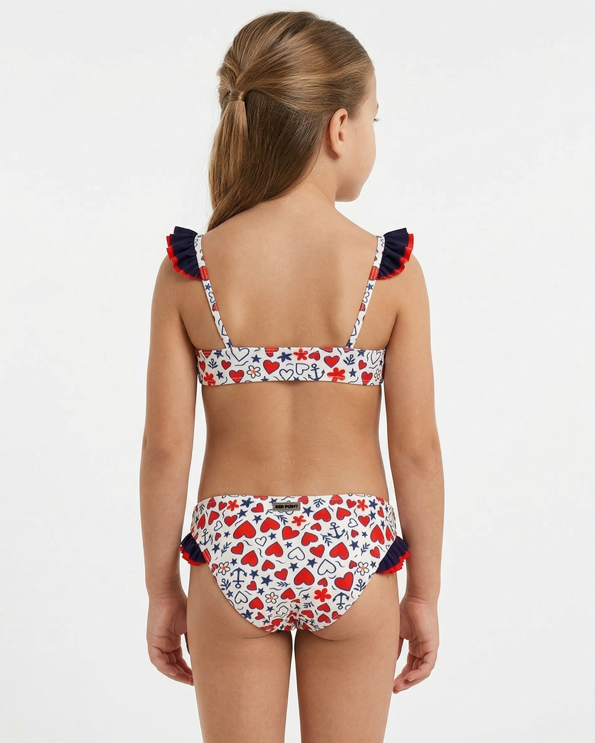 Cuore Top com Decote Br.cintura Infantil Branco / Vermelho-2