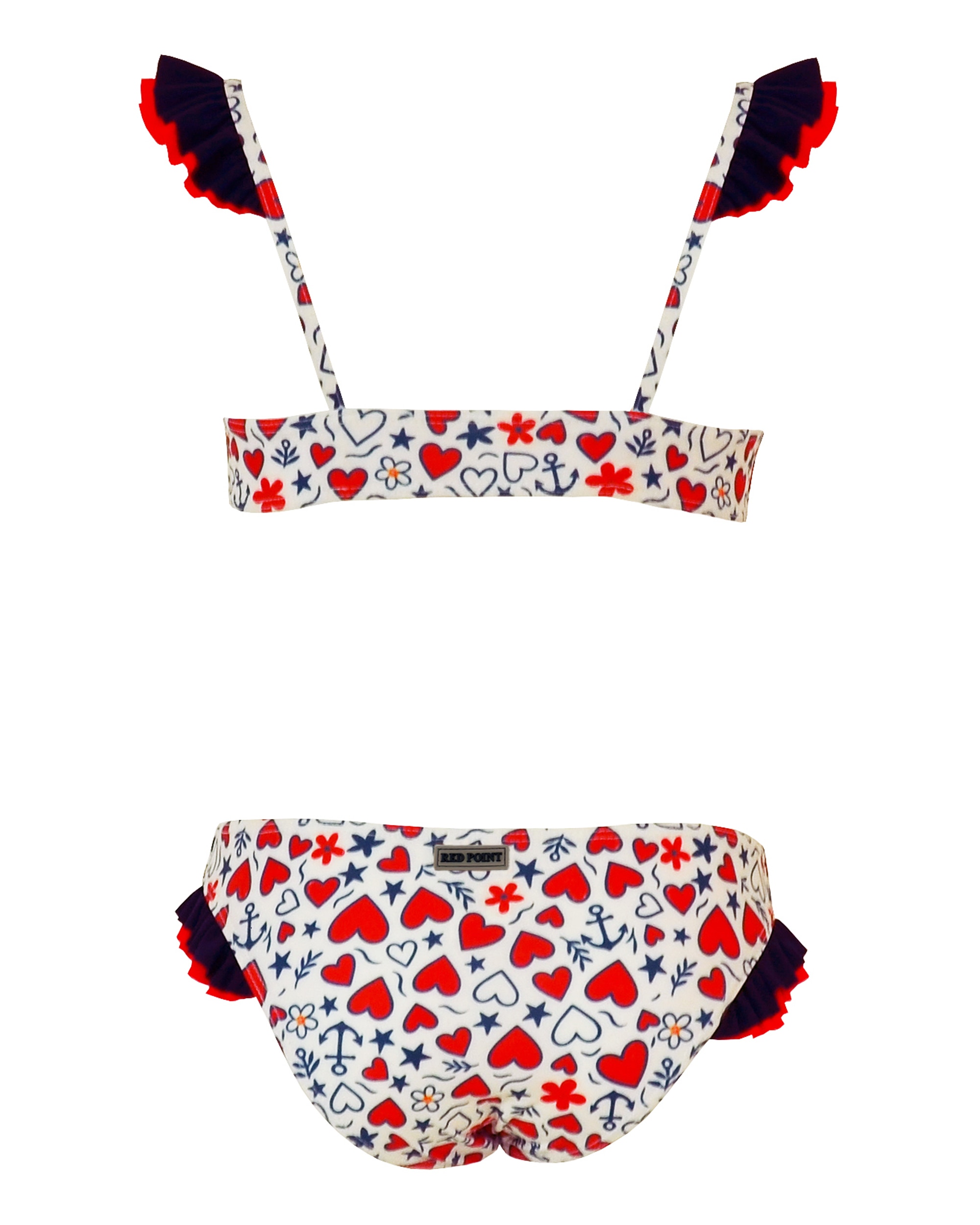 Cuore Top com Decote Br.cintura Infantil Branco / Vermelho-4