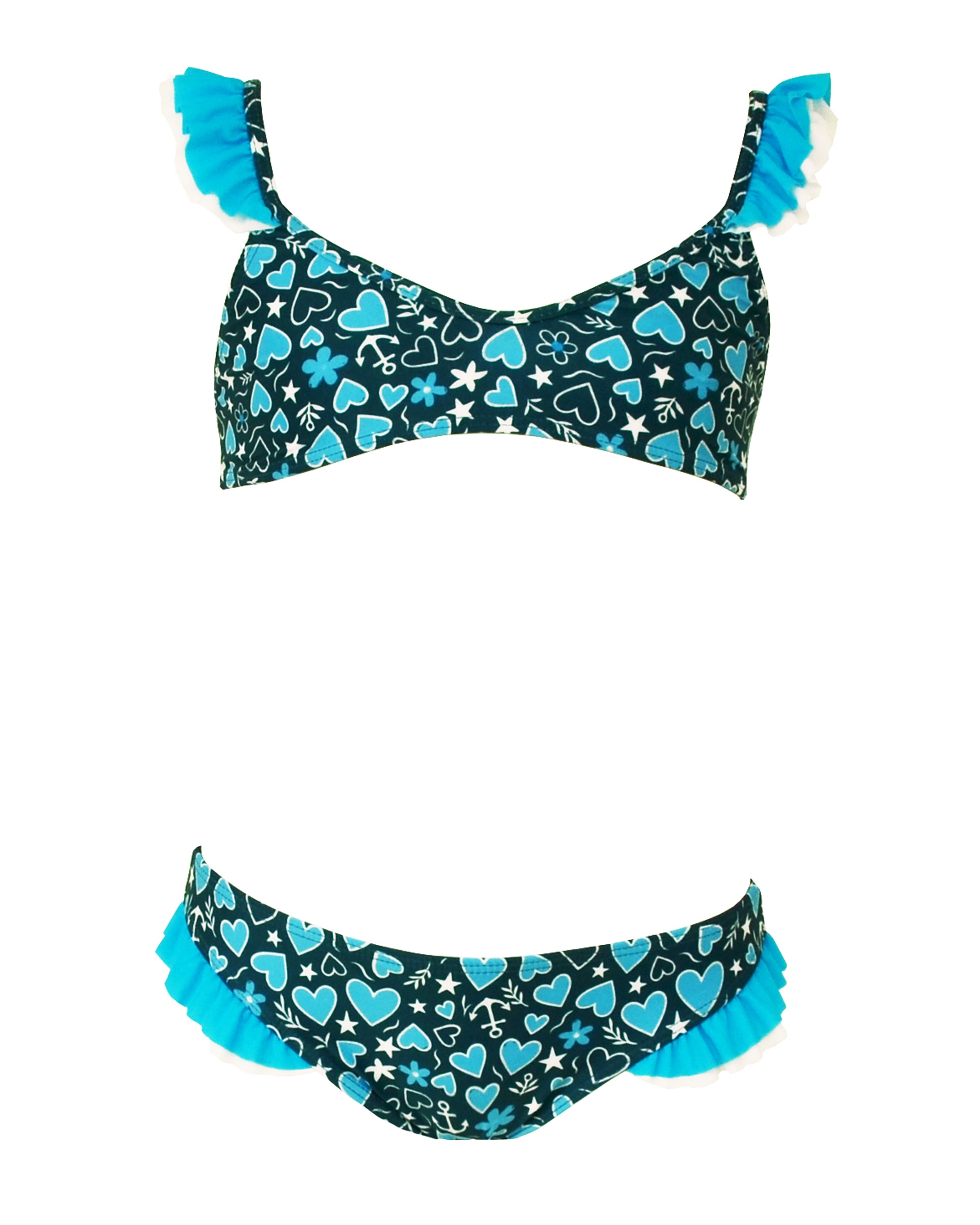 Cuore Top com Decote Br.cintura Infantil Red Point Azul / Preto-3