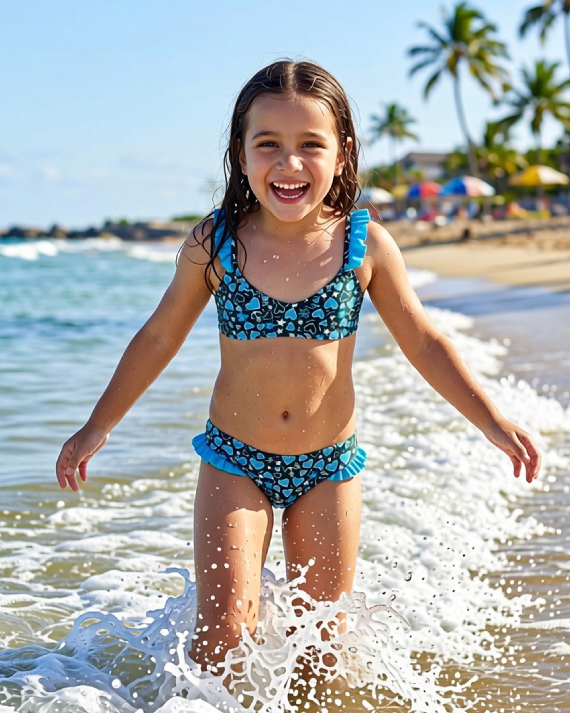 Cuore Top com Decote Br.cintura Infantil Red Point Azul / Preto-5