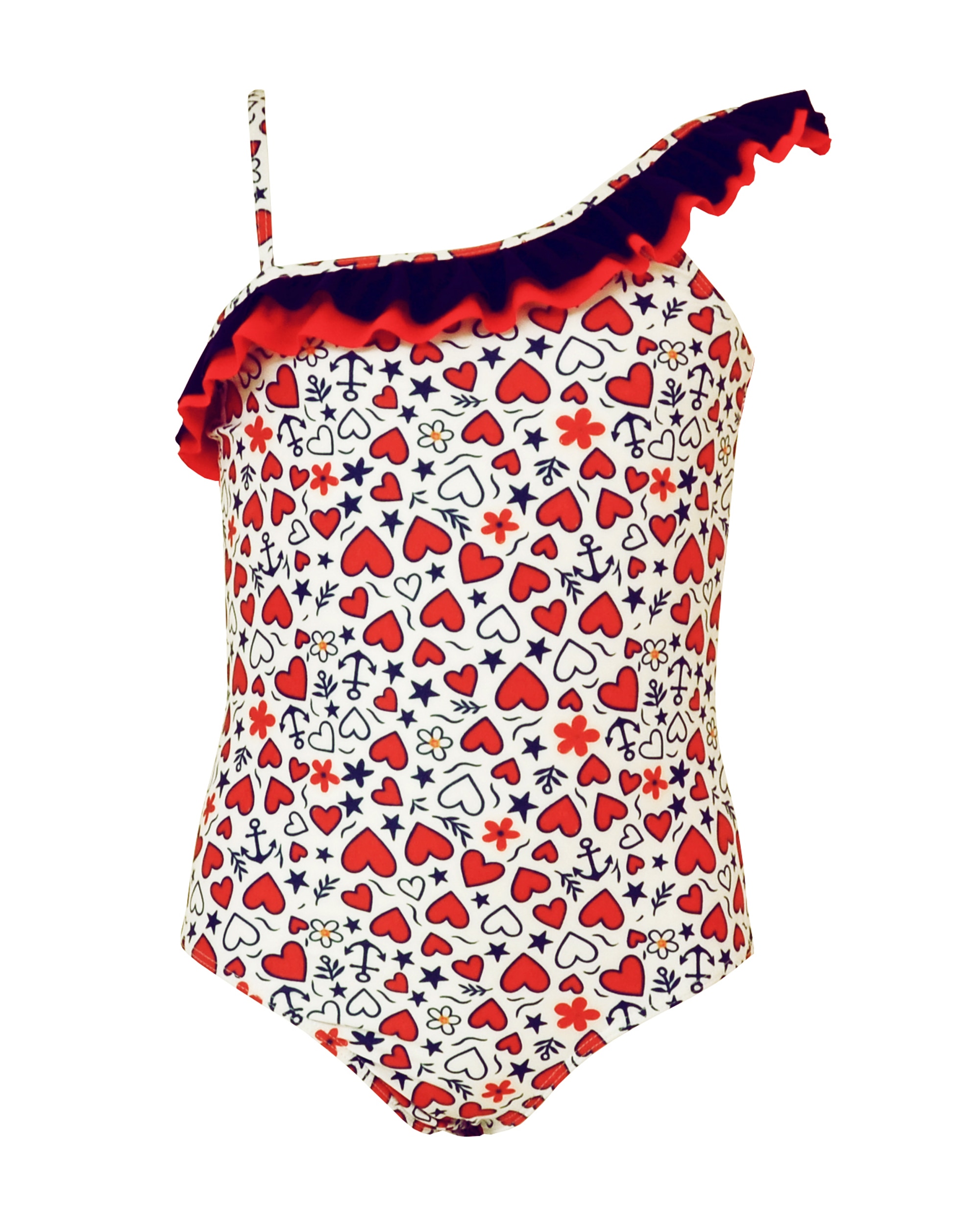 Cuore Meia Infantil Branco / Vermelho-3