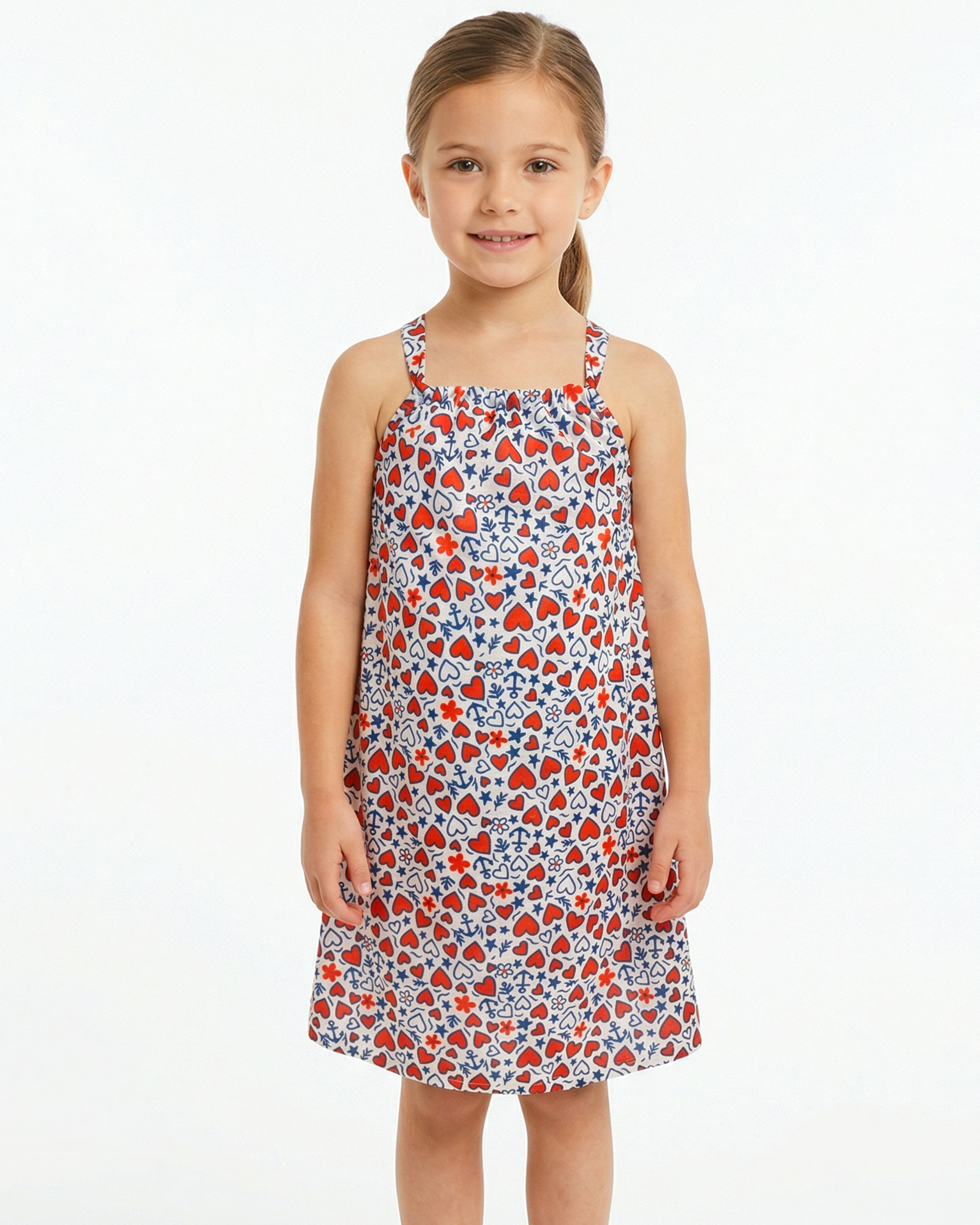 Cuore Vestido Infantil Red Point Branco / Vermelho-1
