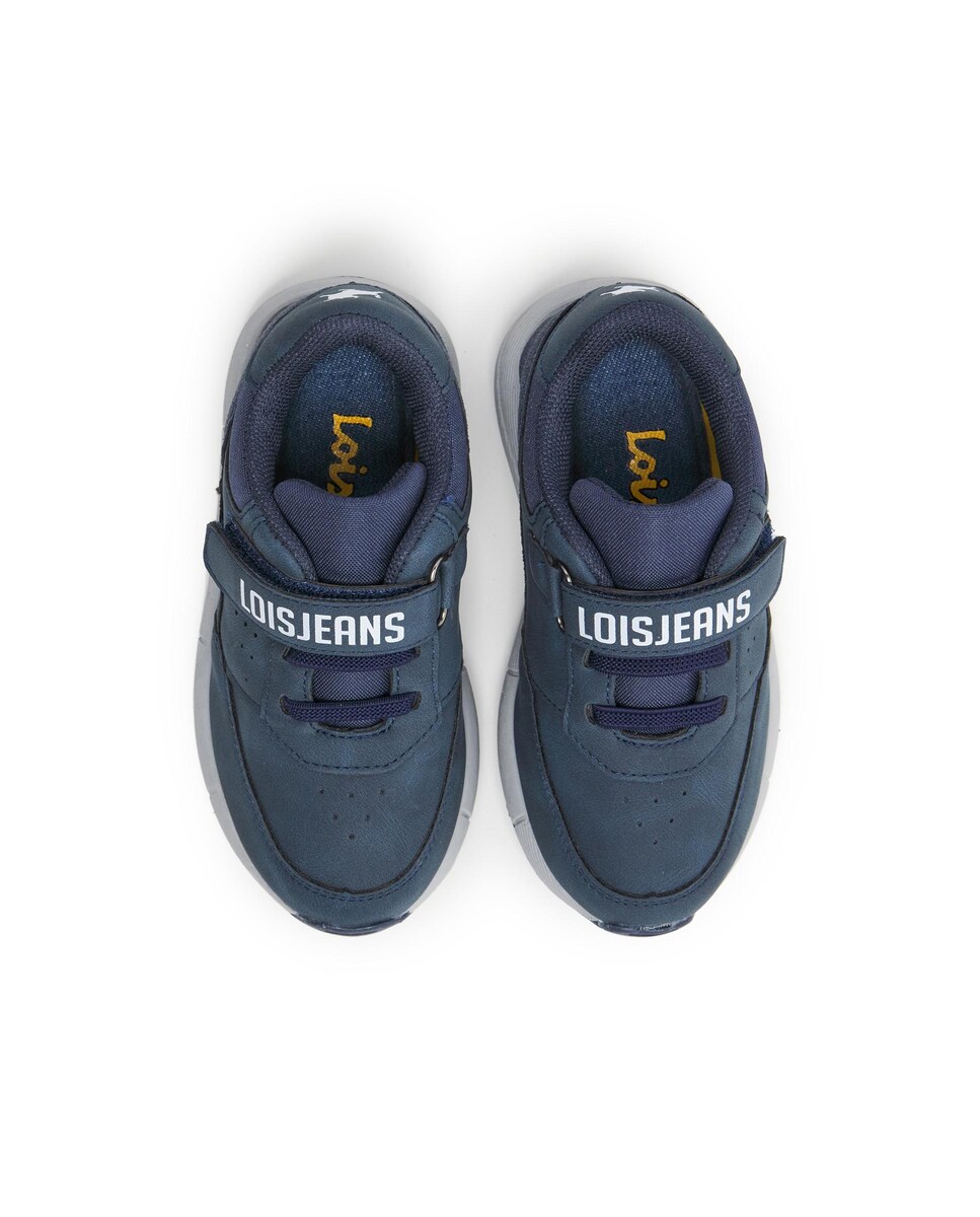 Sapatilhas Infantil com Fecho Ajustável de Atacadores Elásticos e Velcro Azul-marinho-4
