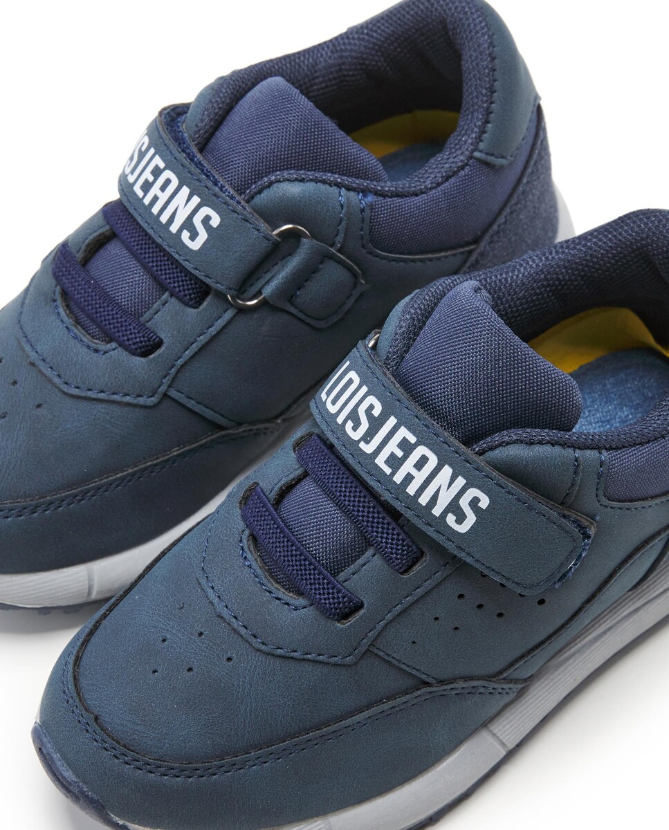 Sapatilhas Infantil com Fecho Ajustável de Atacadores Elásticos e Velcro Azul-marinho-5