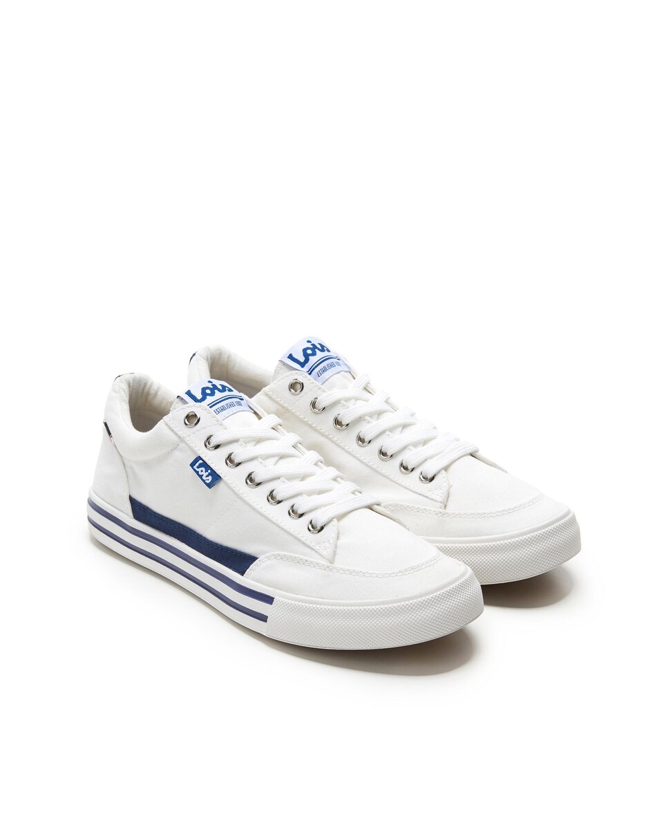 Sapatilhas Desportivas com Atacadores e Colarinho Acolchoado Branco-2