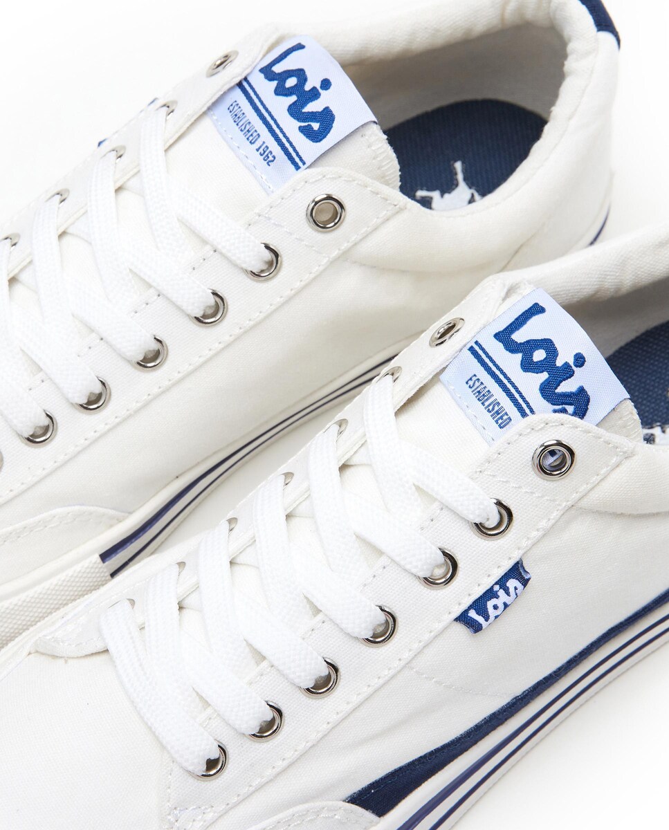 Sapatilhas Desportivas com Atacadores e Colarinho Acolchoado Branco-5
