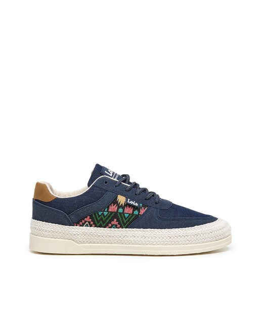 Imagem 0 de Sapatilhas de Lona com Atacadores e Detalhe Multicolor na Lateral