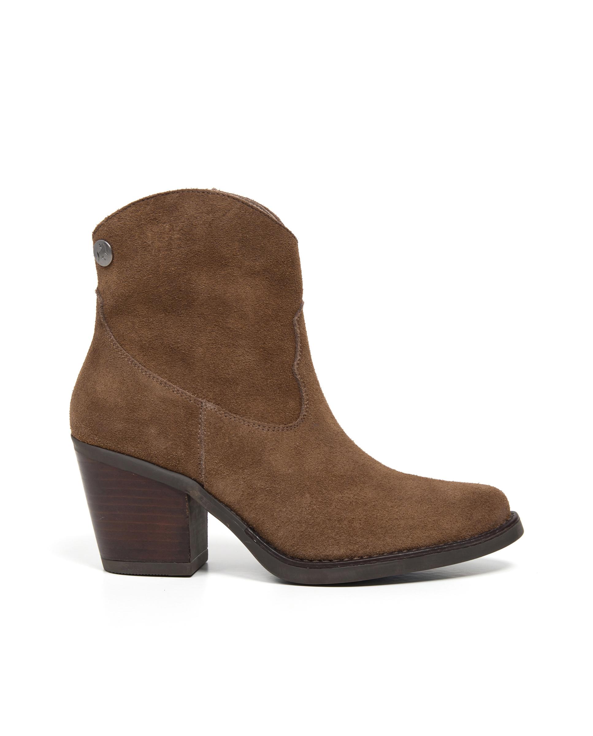 Imagem 0 de Botins Estilo Cowboy em Pele