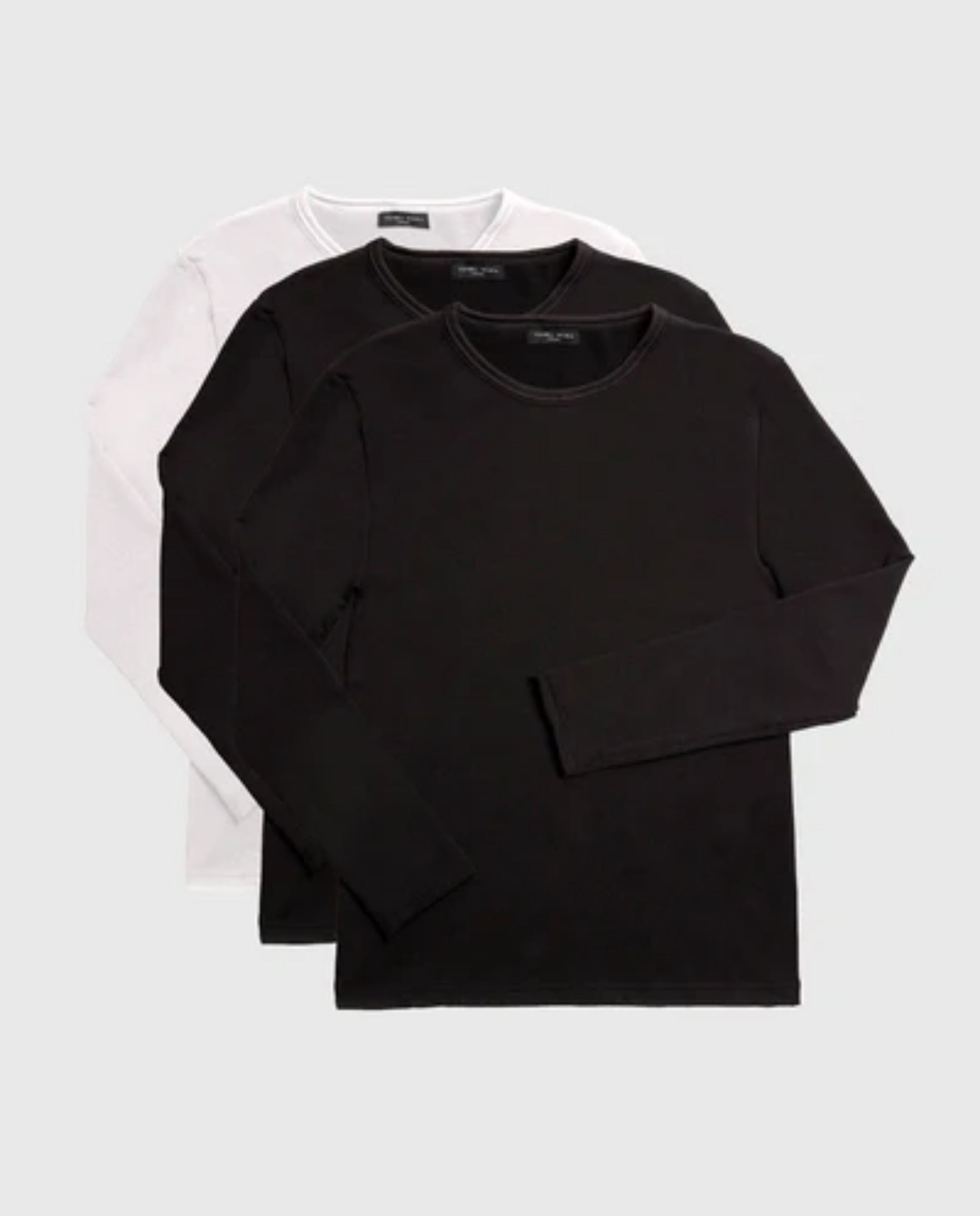 Imagem 0 de Pack 3 T-shirts Térmicas em Preto e Branco de Manga Comprida