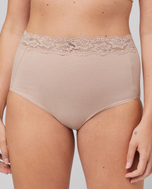 Imagem 0 de Cueca Alta de Controle com Detalhe de Renda