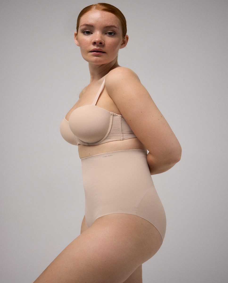 Cueca Redutora Alta Laser Compressão Média Nude-2