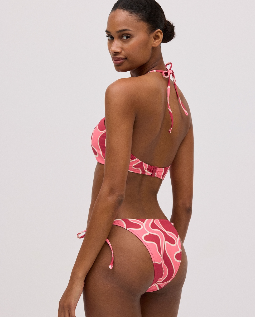 Conjunto Biquíni Bandeau com Estampado Fantasia Multicolor-2
