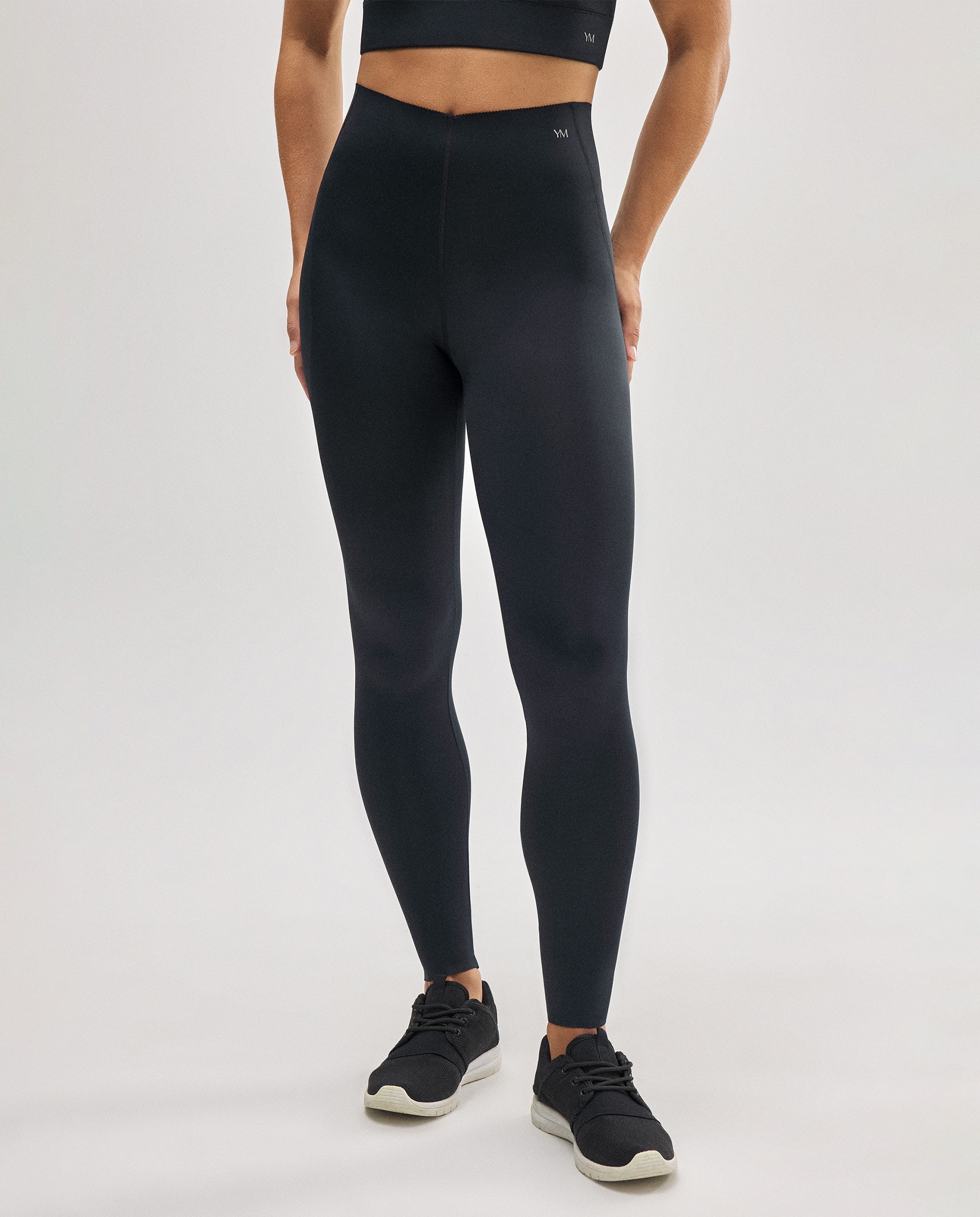 Leggings Desportivos Compressive Compridos Ventre Plano Preto-2