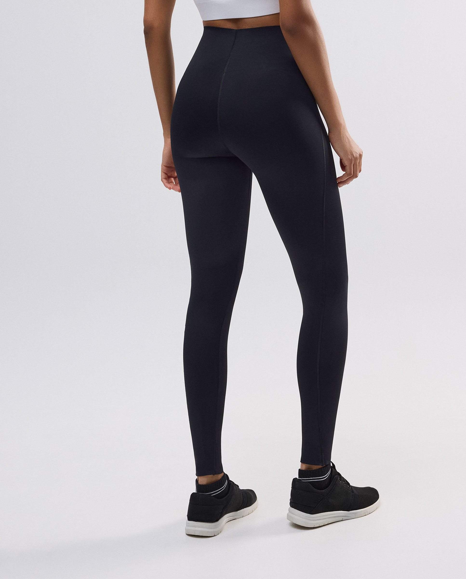 Leggings Desportivos Compressive Compridos Ventre Plano Preto-6