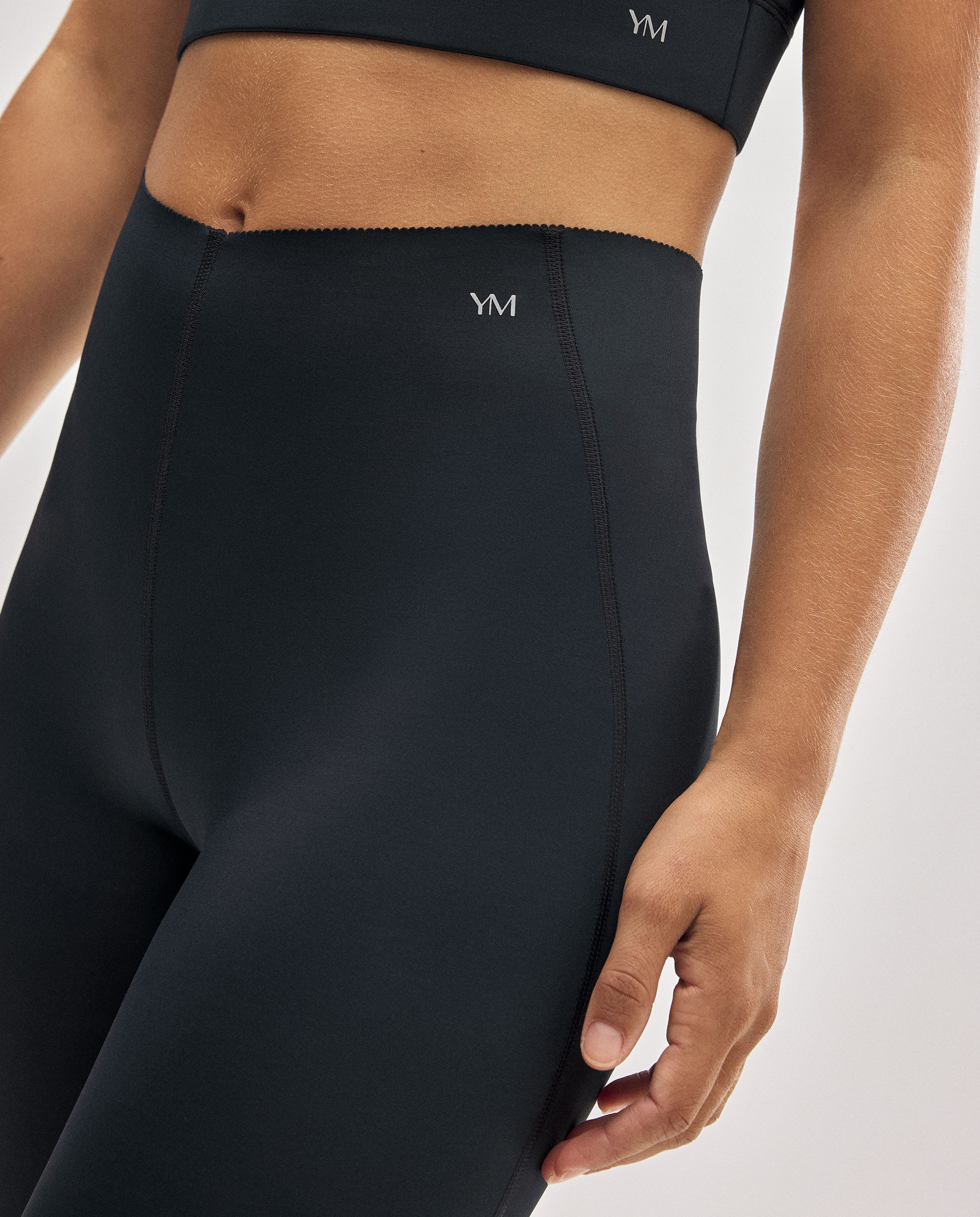 Leggings Desportivos Compressive Compridos Ventre Plano Preto-7