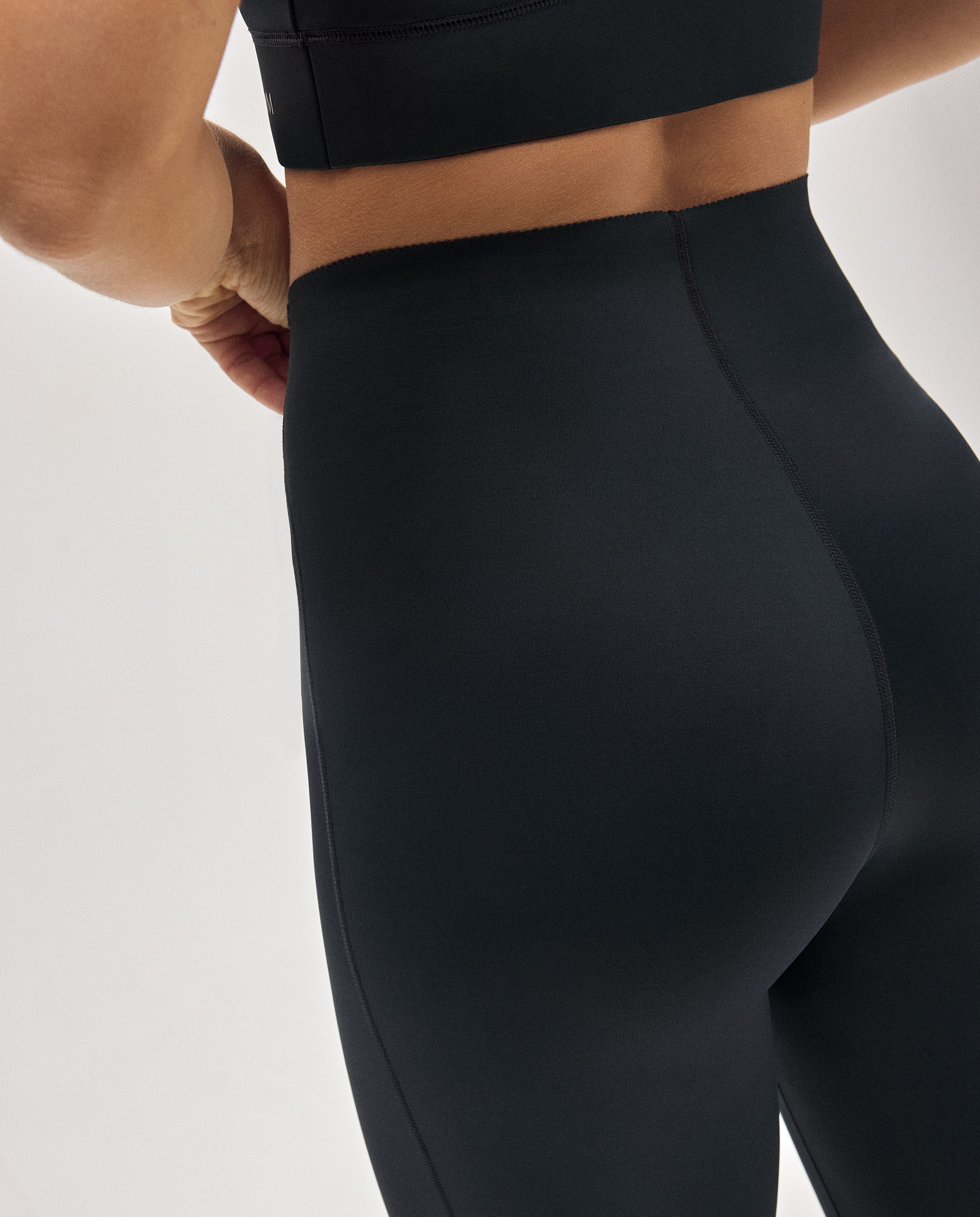 Leggings Desportivos Compressive Compridos Ventre Plano Preto-9