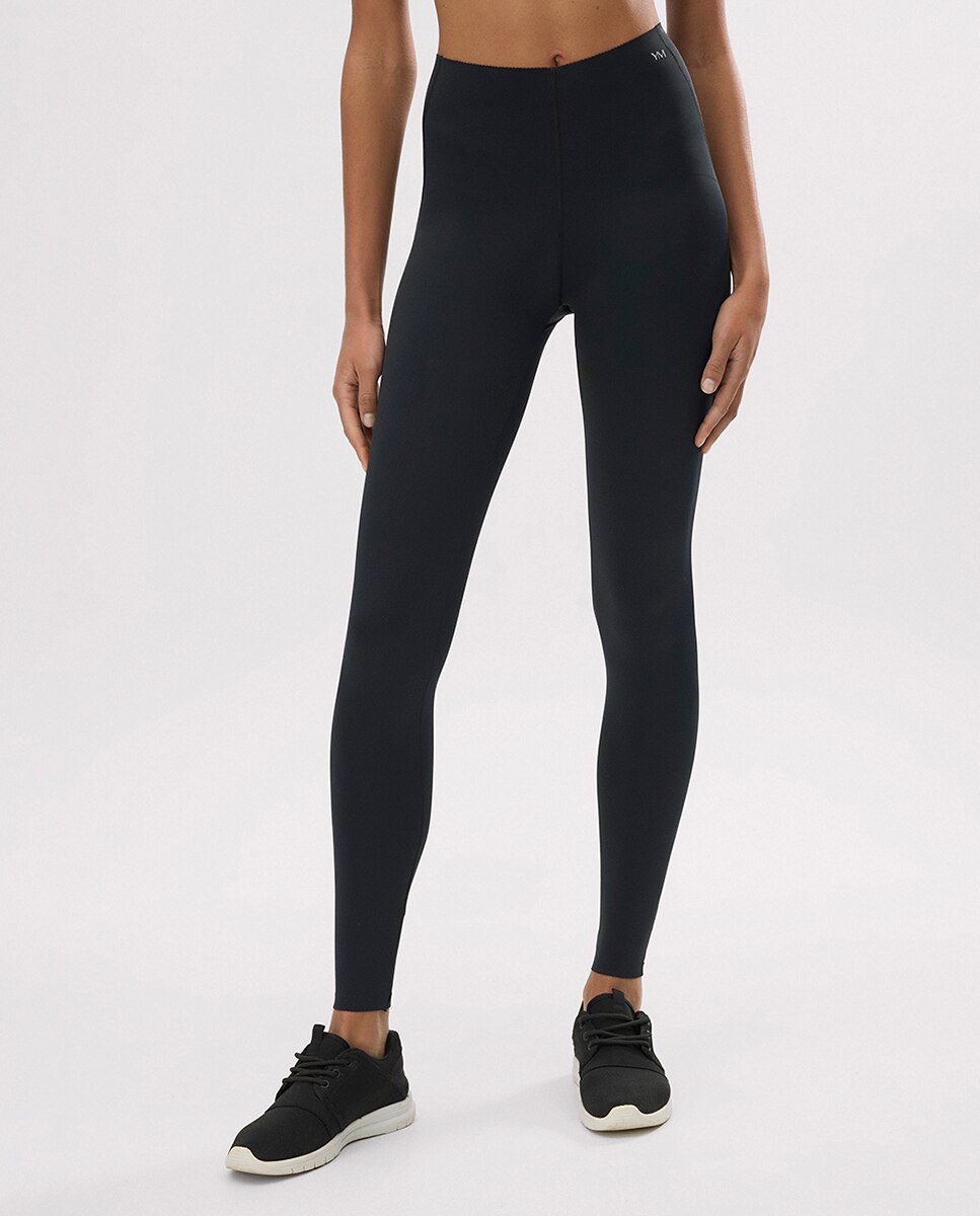 Leggings Desportivos Compressive Compridos Ventre Plano Preto-10