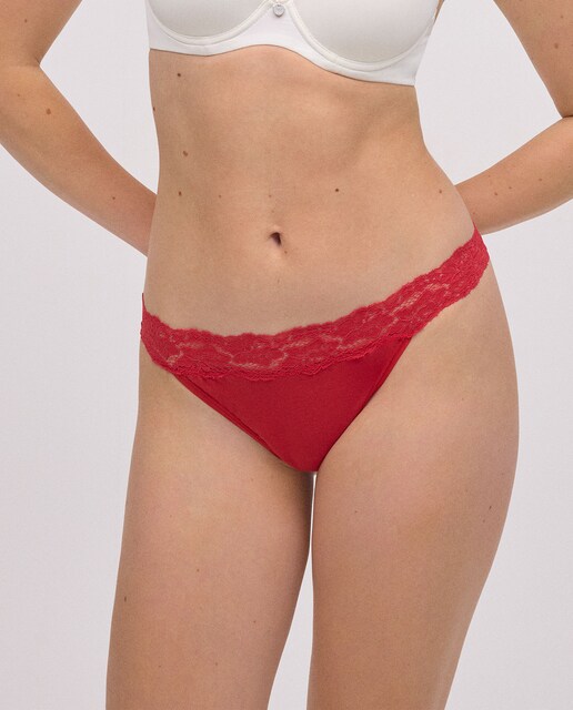 Imagem 0 de Cueca de Renda em Vermelho